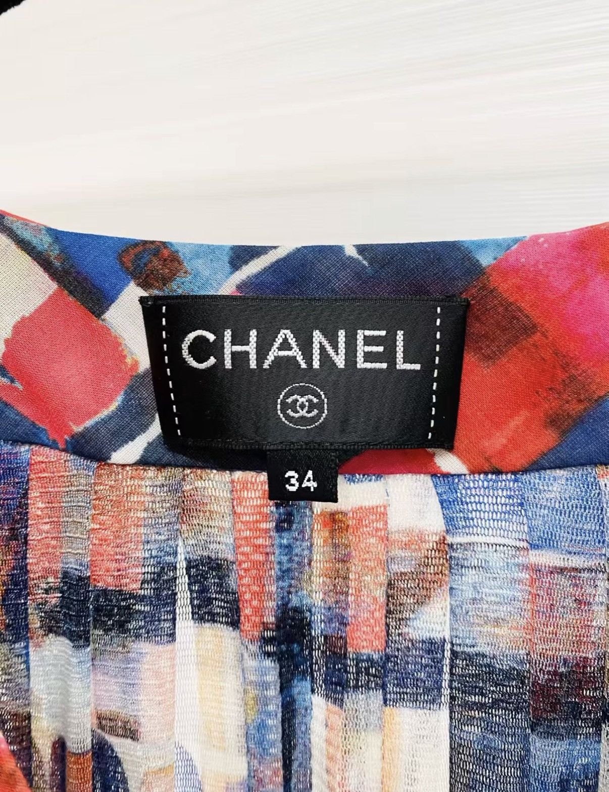 Chanel Chanel Color Block Sleeveless Silk Top J33 Size XXS / US 00 / IT 34 - 3 Thumbnail