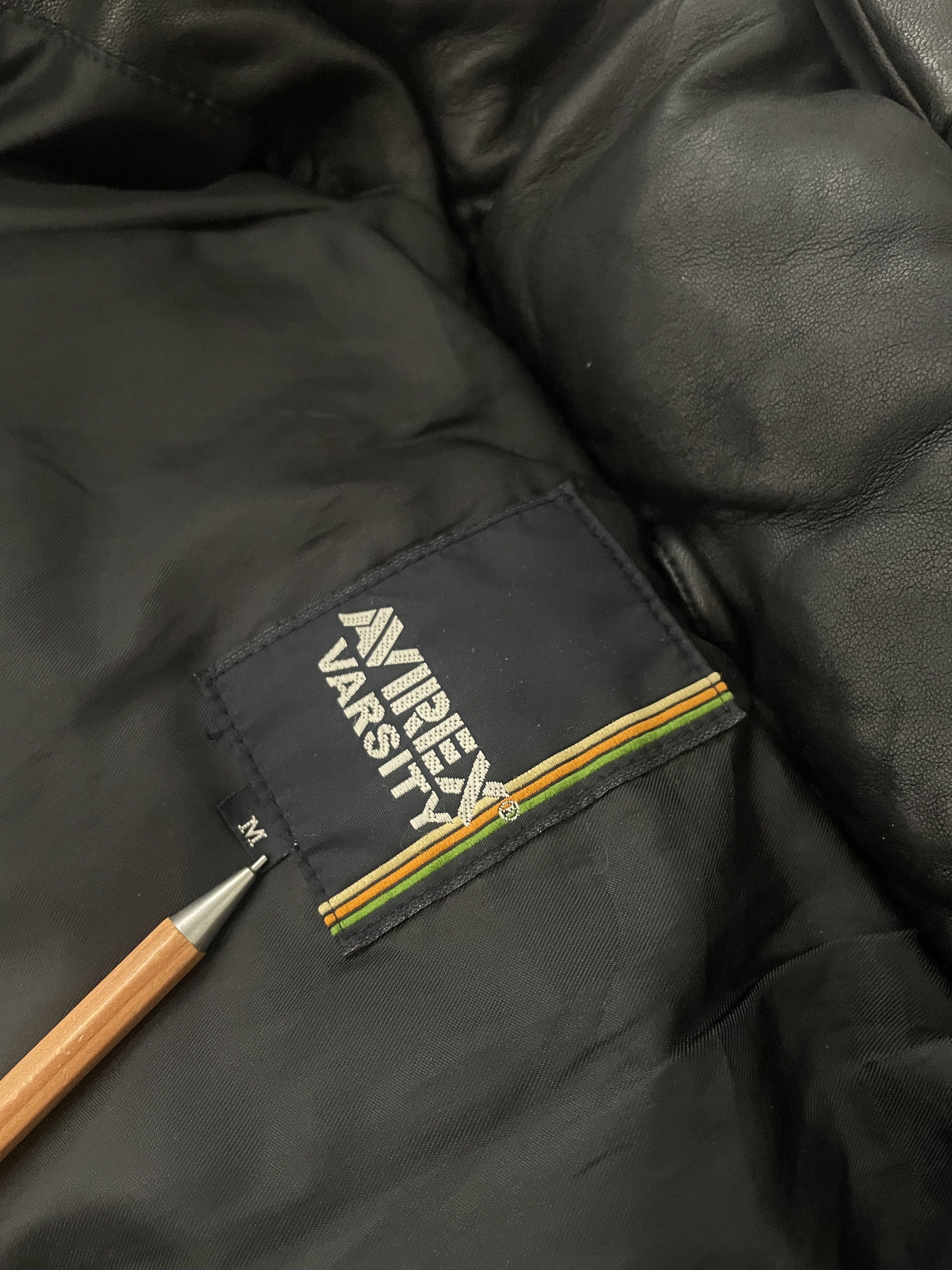 Avirex Black Avirex leather down jacket with removable hood Size US M / EU 48-50 / 2 - 2 Thumbnail