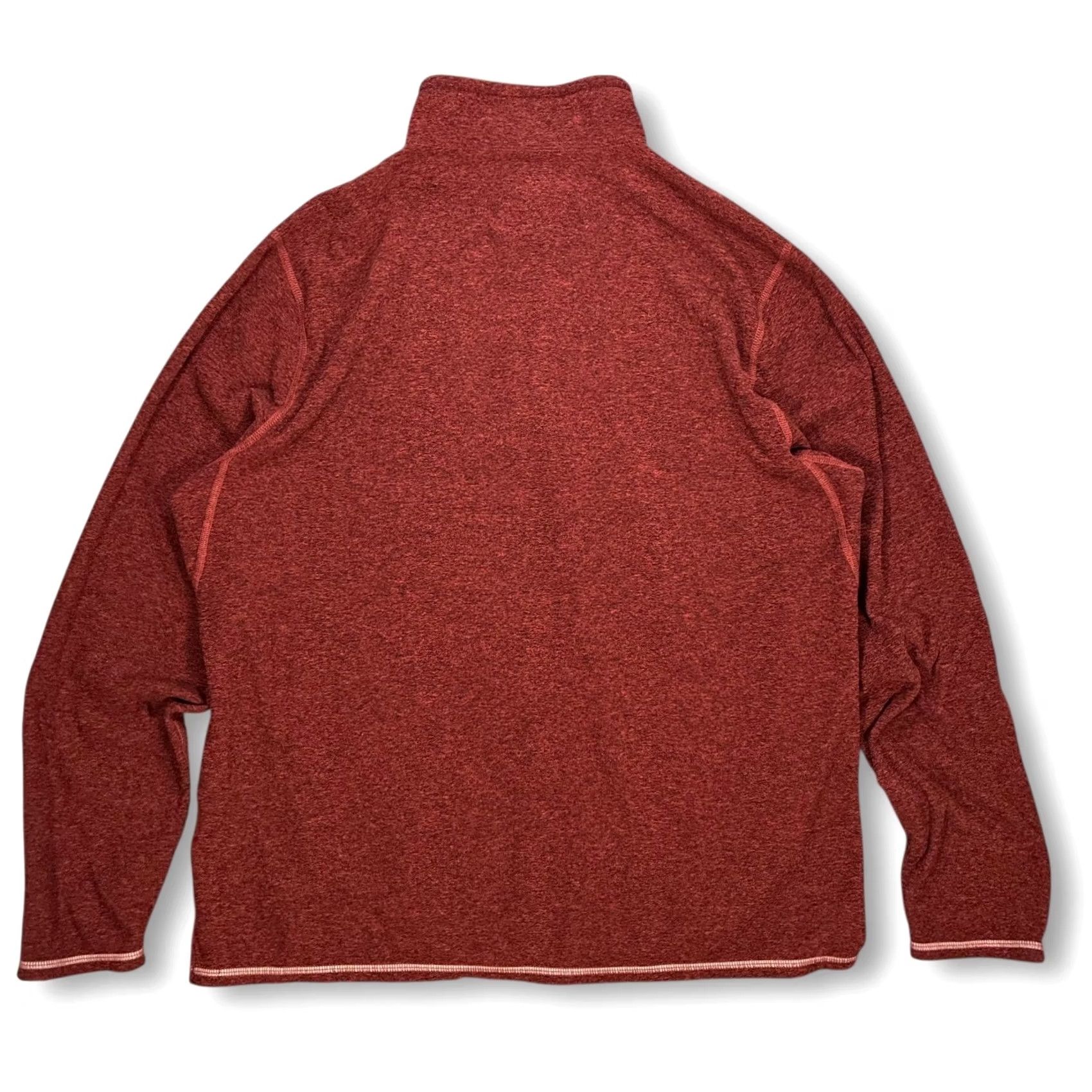 Abercrombie & Fitch Abercrombie Fitch Mens Red Heathered 1/4 Zip Pullover Sweater Men's XLarge Size US XL / EU 56 / 4 - 2 Thumbnail