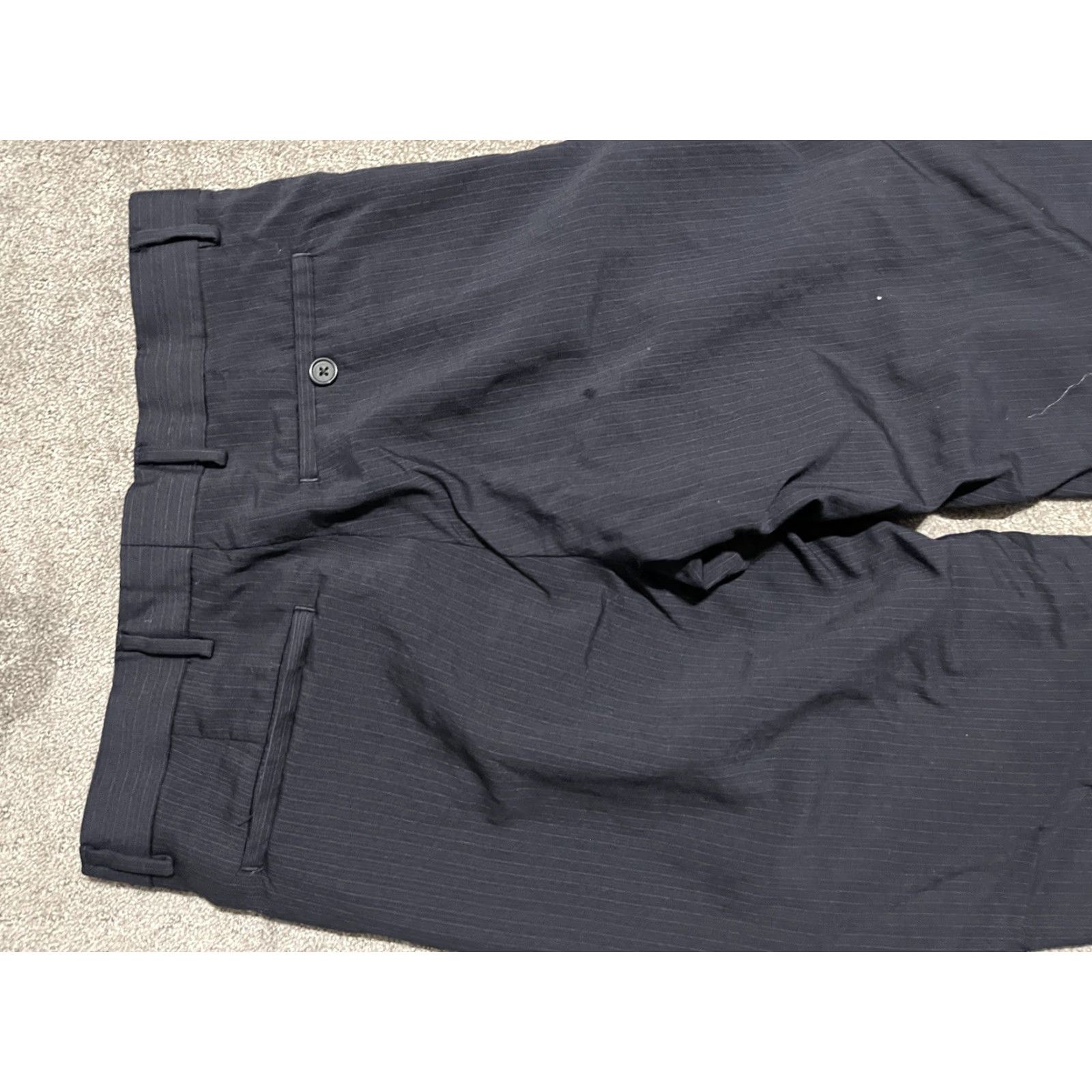 Banana Republic VINTAGE Banana Republic pants Mens Flat Front 29x27 Black Y2K Classic Fit Size US 29 - 4 Thumbnail
