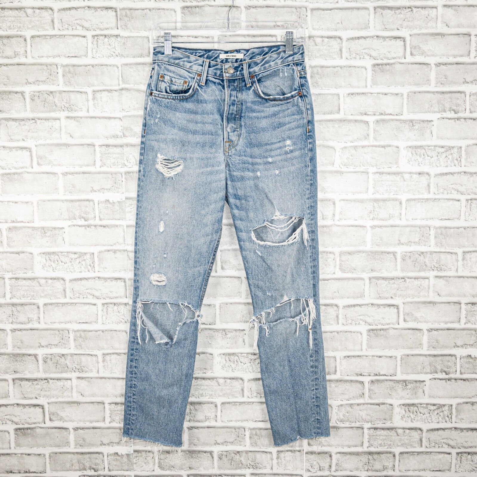 GRLFRND GRLFRND Karolina High Rise Straight Crop Jeans more love Size 26" / US 2 / IT 38 - 5 Thumbnail