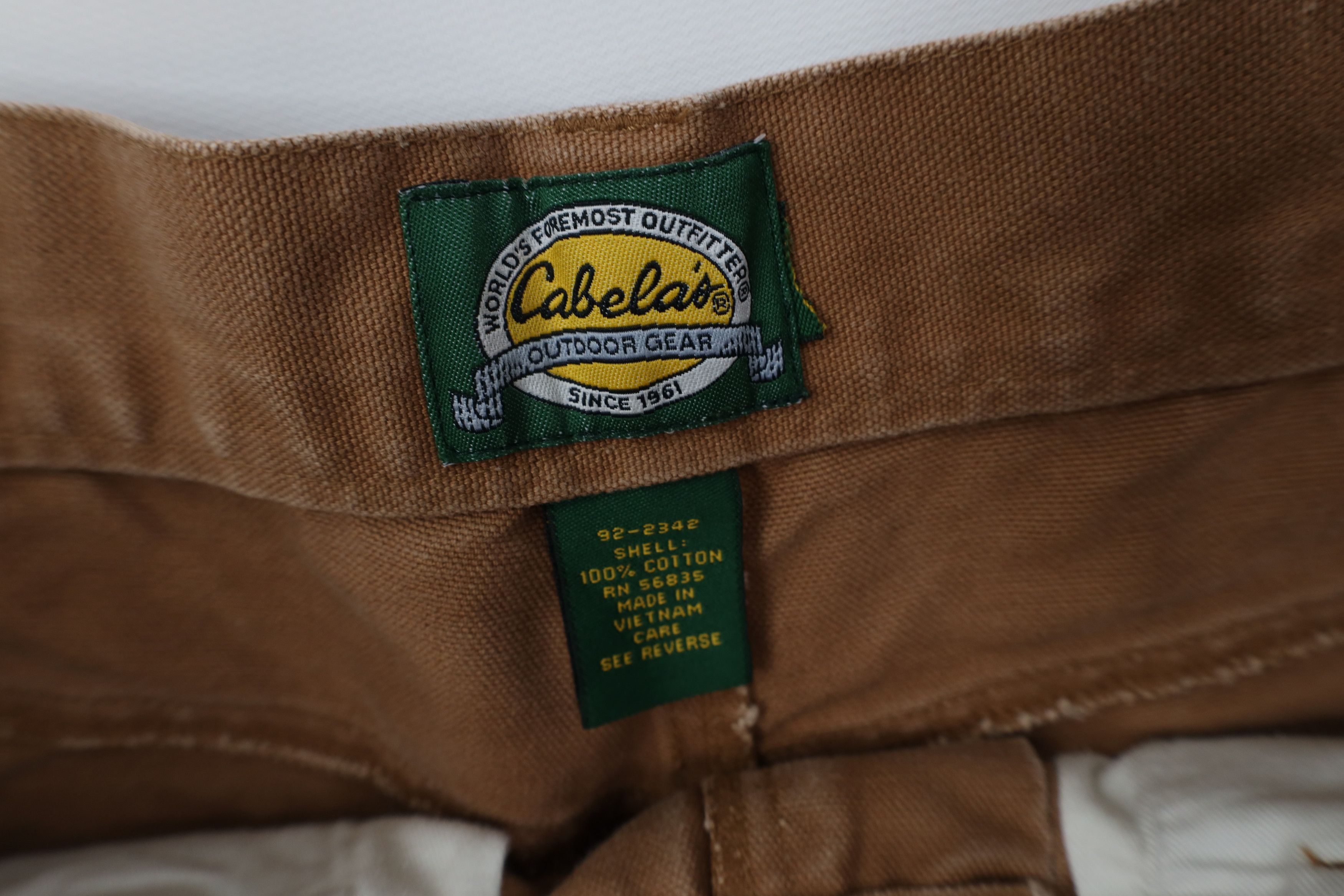 Cabelas Vintage 90s Cabelas Canvas Wide Leg Pants Brown Cotton Size US 32 / EU 48 - 9 Thumbnail