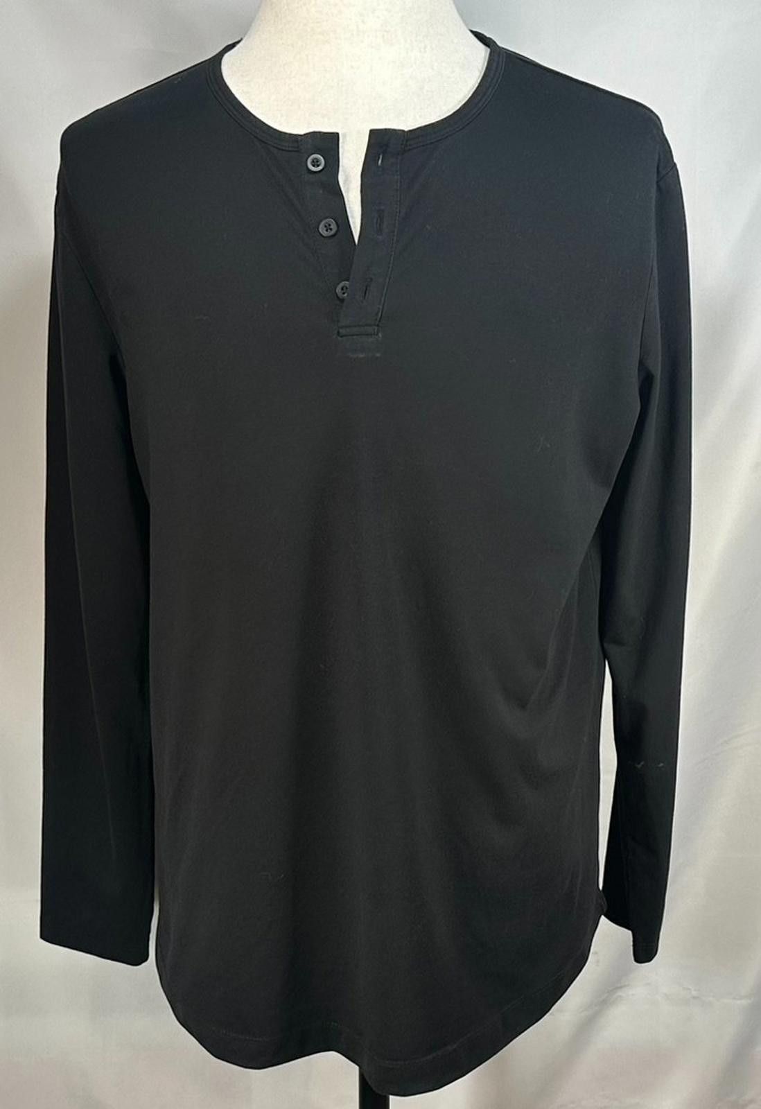 Other X Cuts 1/4 Button Long Sleeve Trim Pullover Black Mens L Size US L / EU 52-54 / 3 - 1 Thumbnail