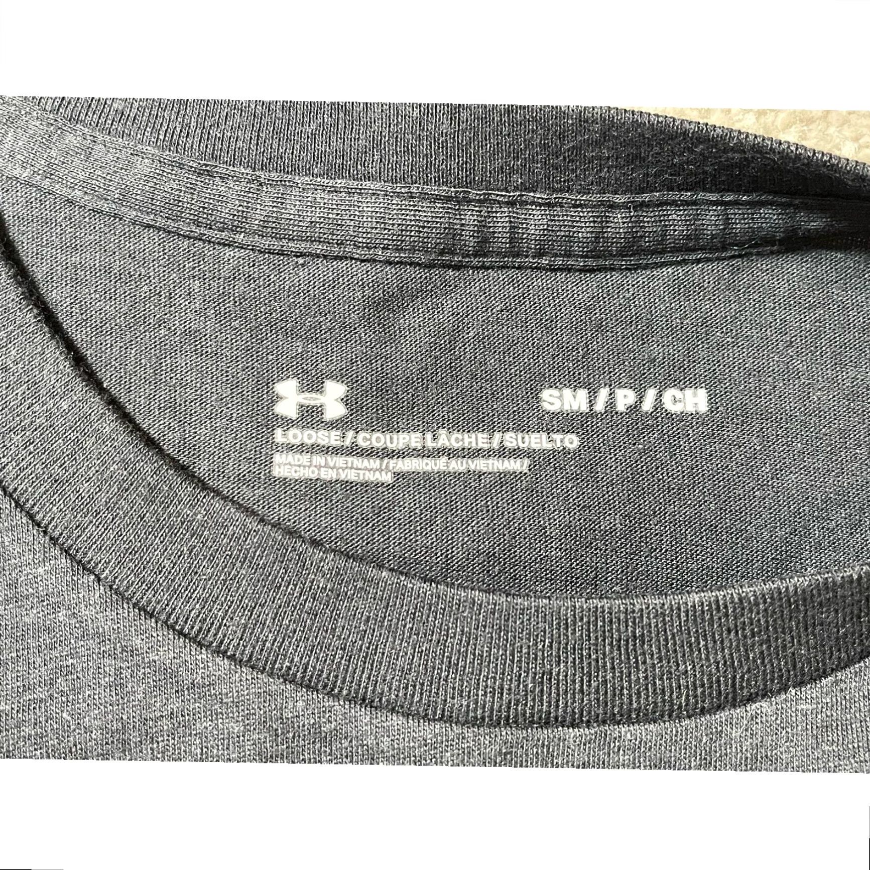 Under Armour Under Armour Shirt Womens S Crew Neck Short Sleeve Black Casual Relaxed Jersey Cotton Blend Pullover T-Shirt Size S / US 4 / IT 40 - 5 Thumbnail