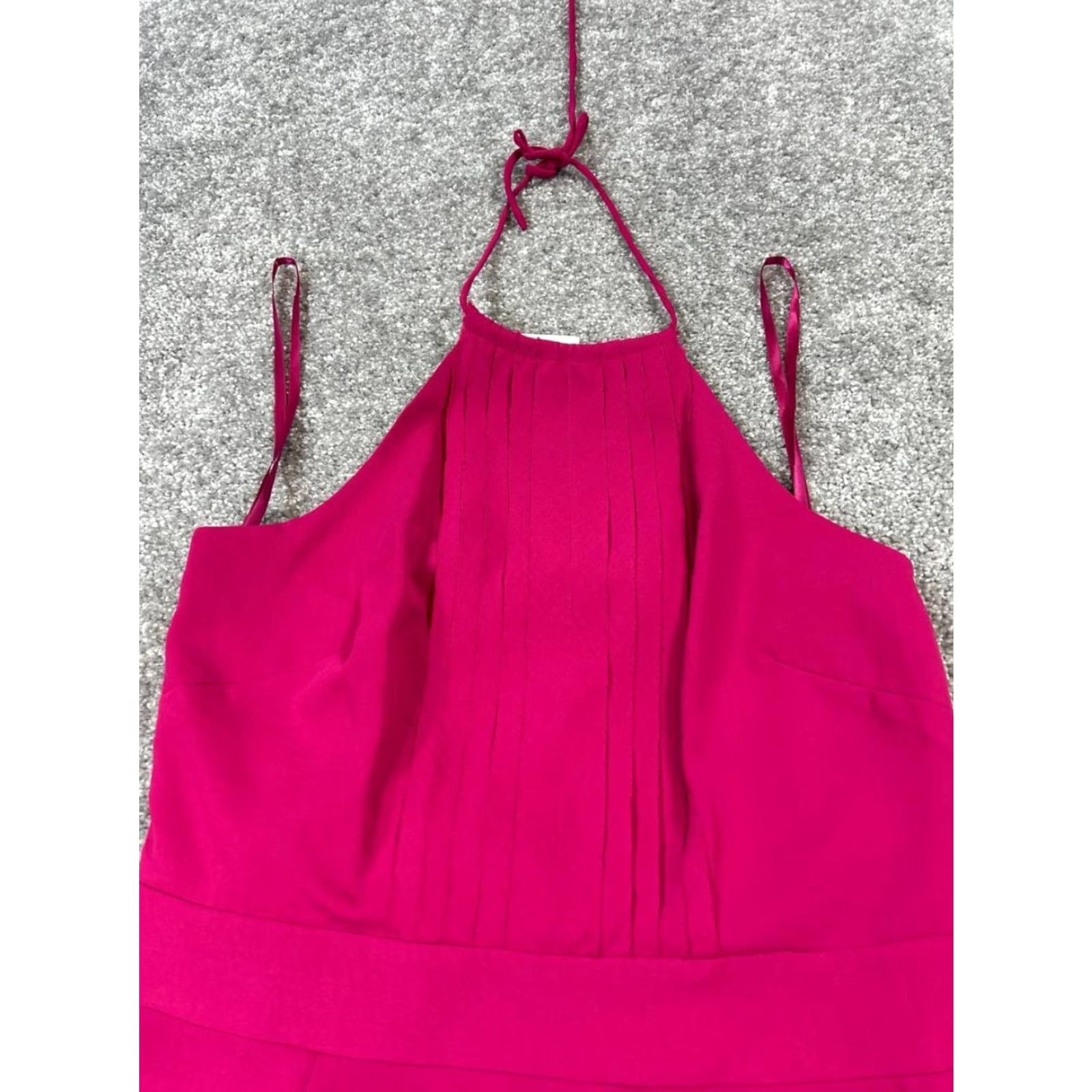 halter neck pink bridesmaid dress BABARONI High-Neck Halter Candy Pink Multi Wear Convertible Bridesmaid Dresses, Candy Pink / US0 main image 0
