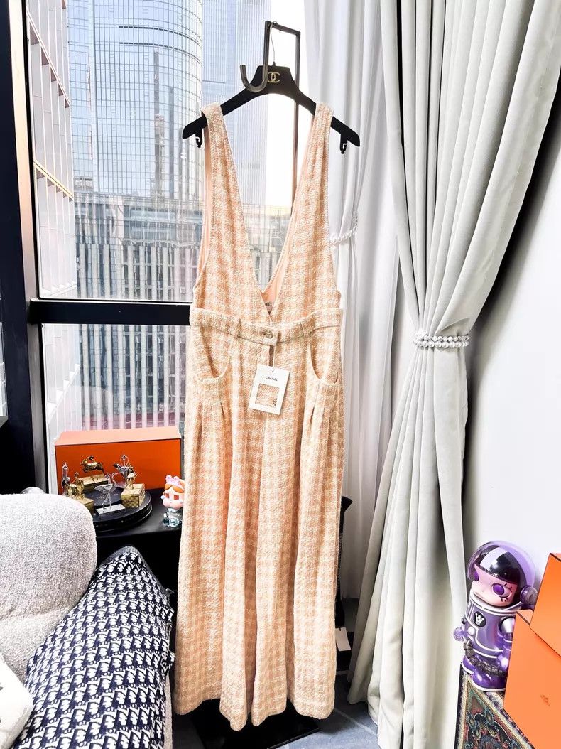 Chanel Chanel Qianniao check long sleeveless jumpsuit skirt pants Size 25" / US 0 / IT 36 - 2 Thumbnail