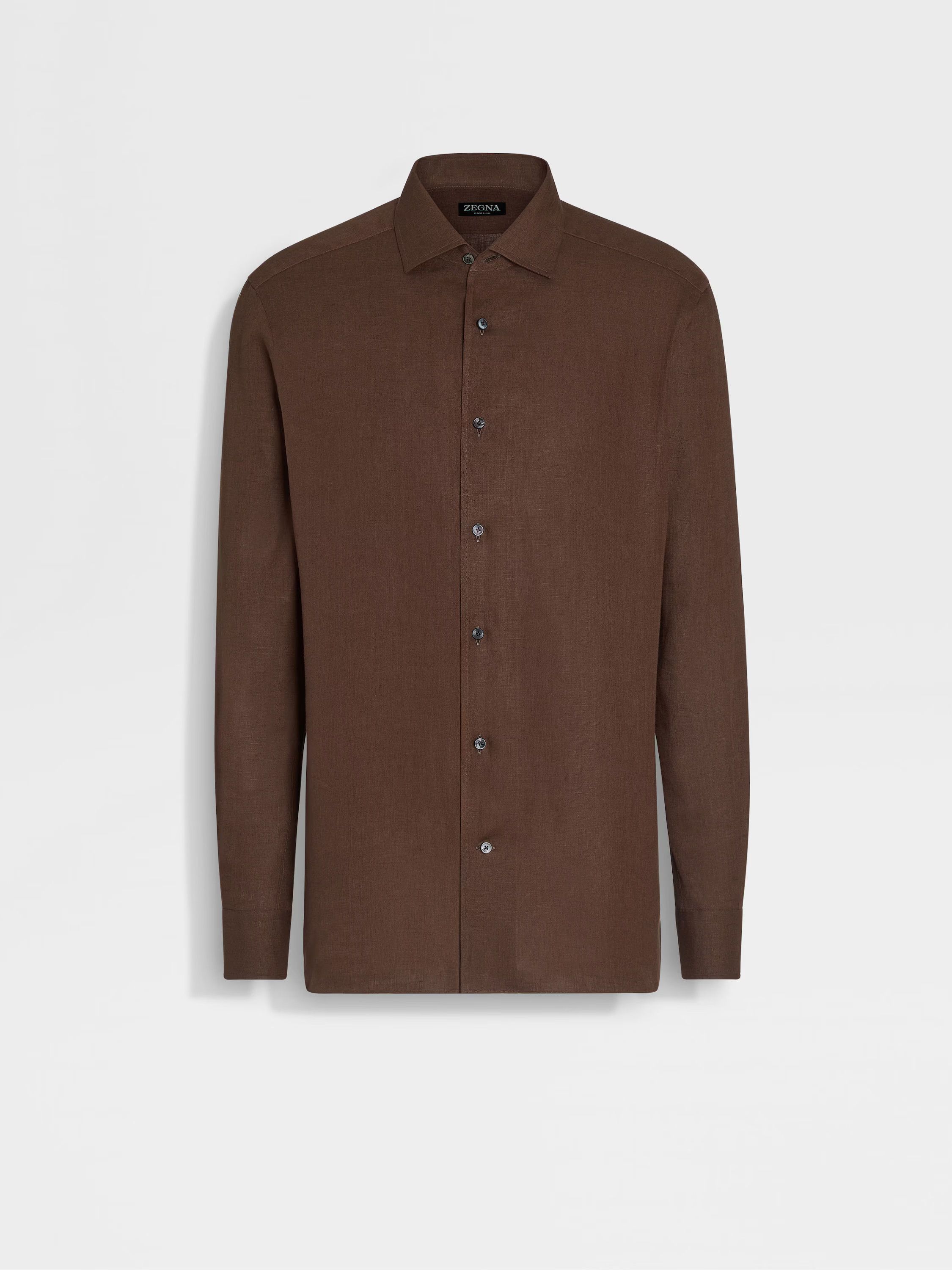 Ermenegildo Zegna o1s1rm0325 RUDX42A7 Shirt in Brown Size US M / EU 48-50 / 2 - 1 Thumbnail