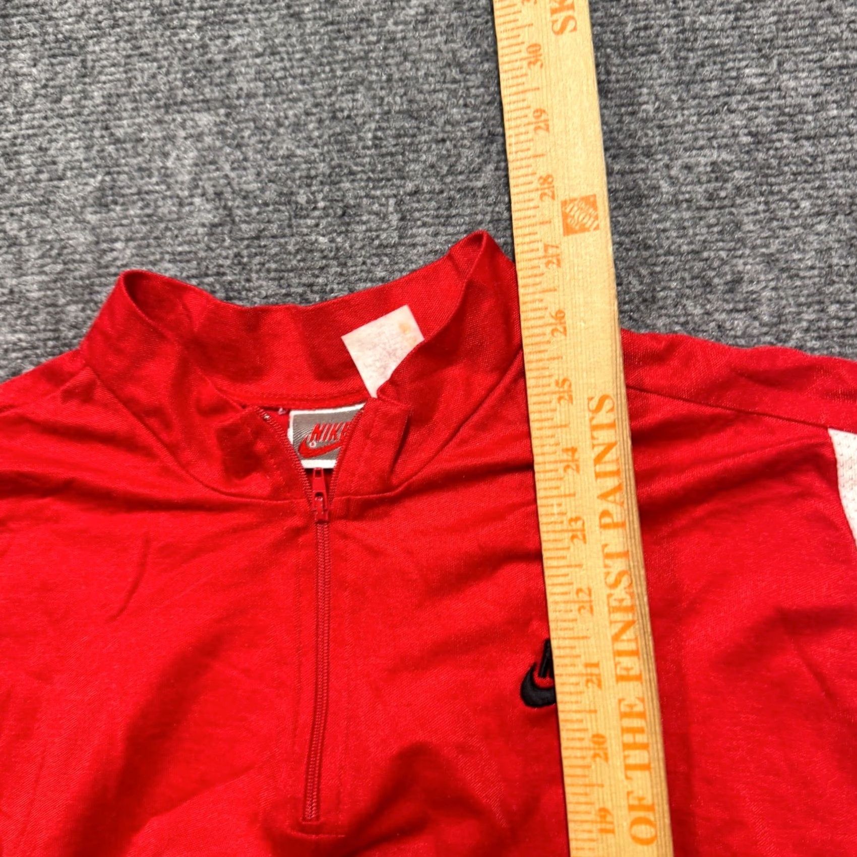 Nike VINTAGE Nike Quarter Zip Shirt XL Men Red 90s Activewear Cotton Paper Tag Y2K Size US XL / EU 56 / 4 - 4 Thumbnail