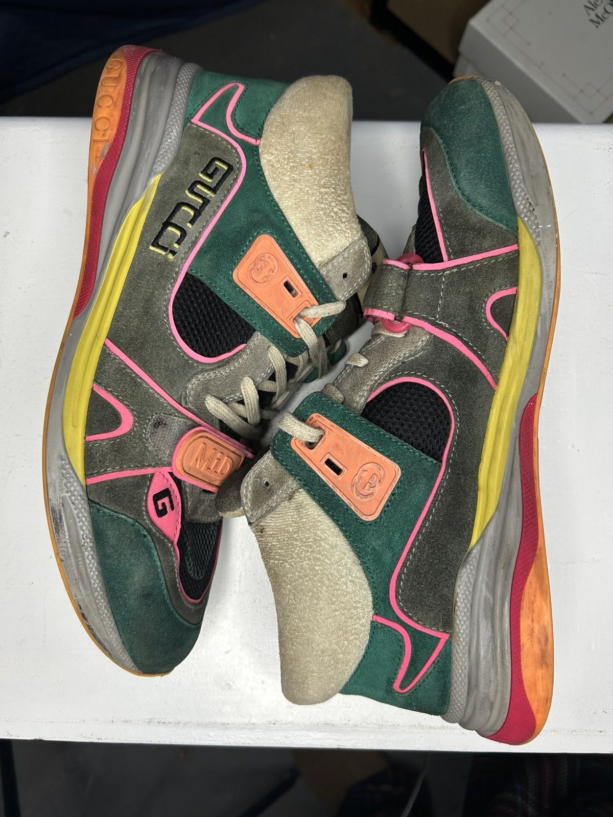 Gucci Size 13G/13.5US - Gucci Ultrapace Multicolor Suede Sneaker Size US 13 / EU 46 - 3 Thumbnail