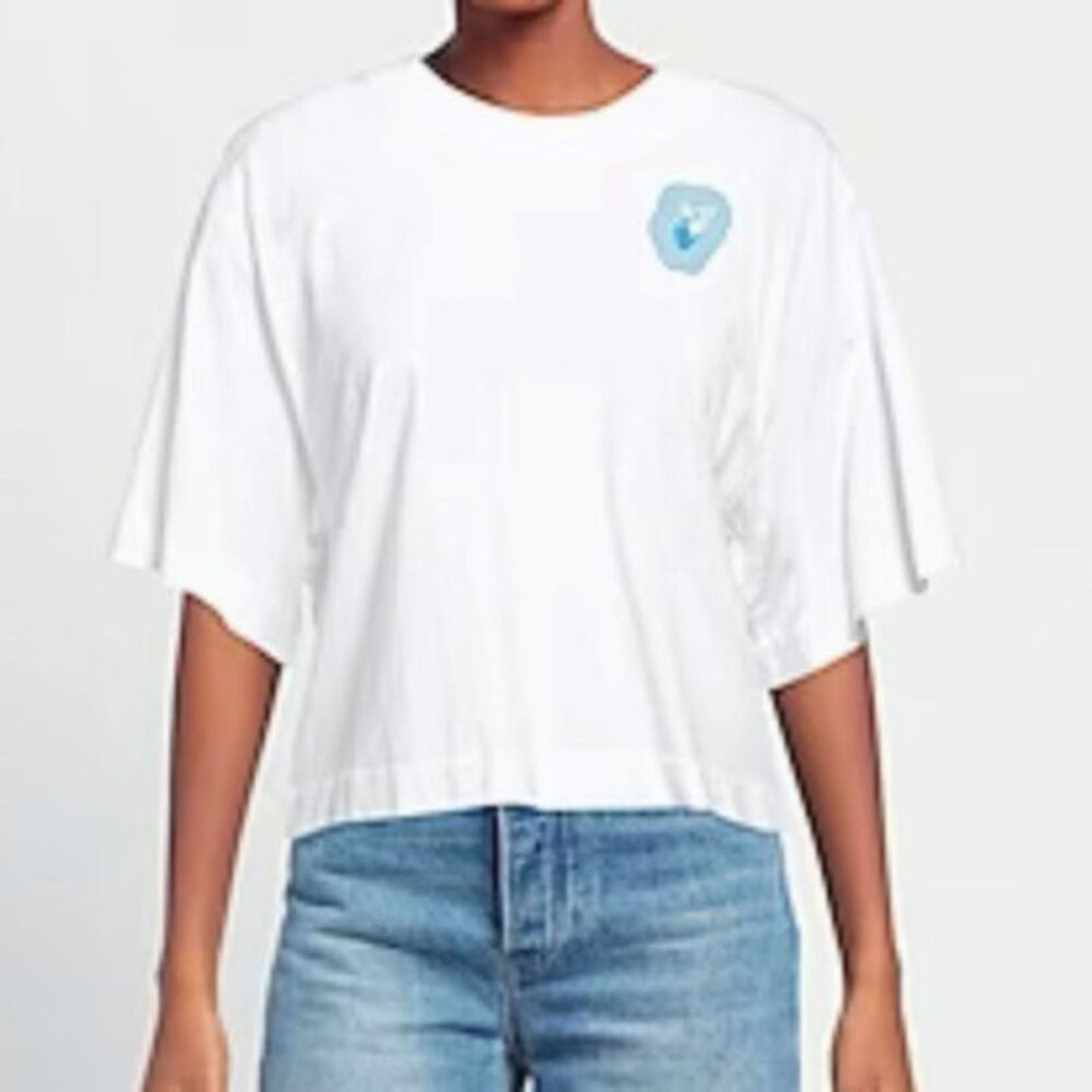Off-White Off White Fluo Swimming Man Cotton Cropped Tee L Size L / US 10 / IT 46 - 6 Thumbnail