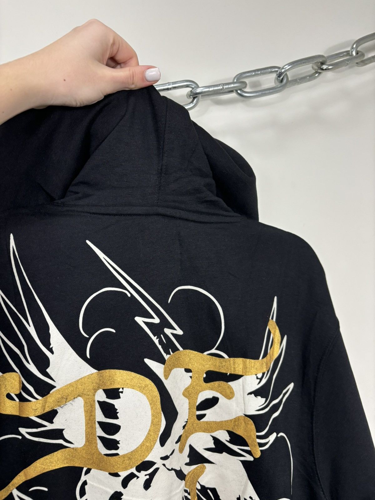 Christian Audigier Vintage Ed Hardy Y2K Skull Tattoo NEW Hype Black Hoodie Size US L / EU 52-54 / 3 - 16 Thumbnail