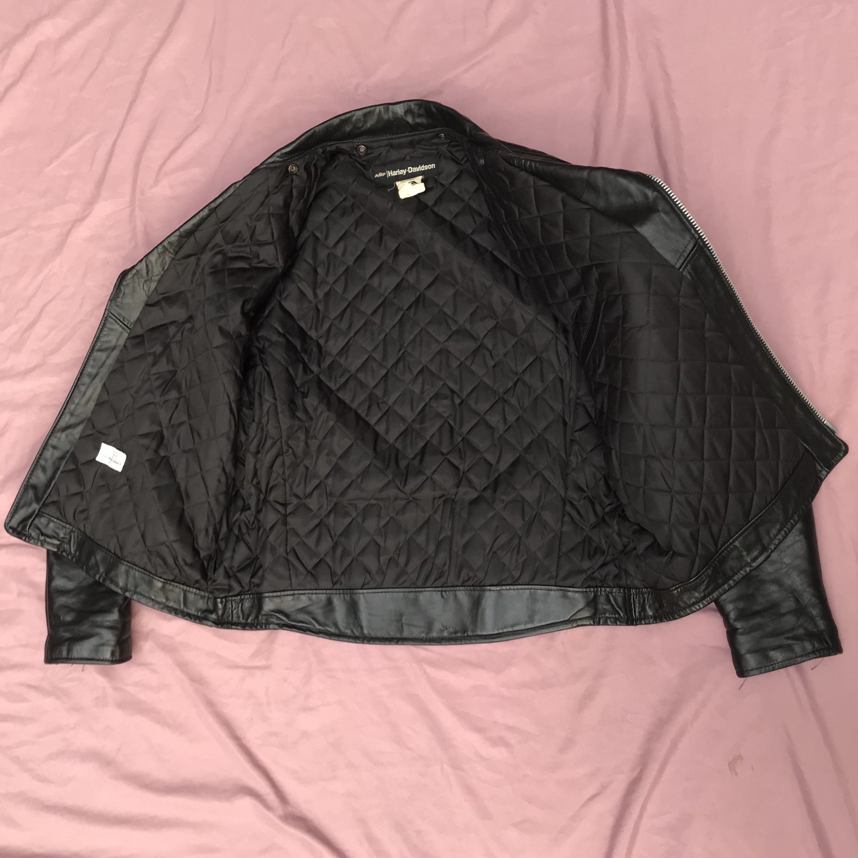 Harley Davidson AMF HARLEY DAVIDSON USA POLICE LEATHER BIKER JACKET Size US L / EU 52-54 / 3 - 9 Thumbnail