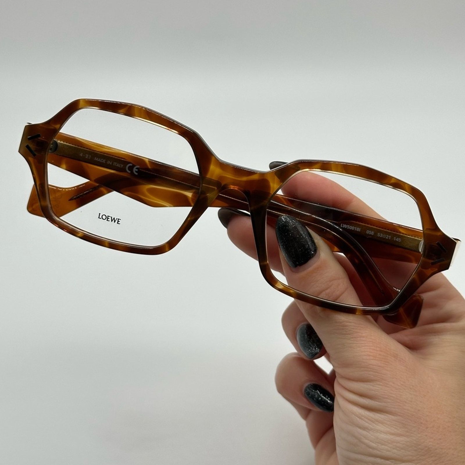 Loewe NEW LOEWE Eyeglasses LW50018I 056 Light Havana Demo Lens Size ONE SIZE - 6 Thumbnail