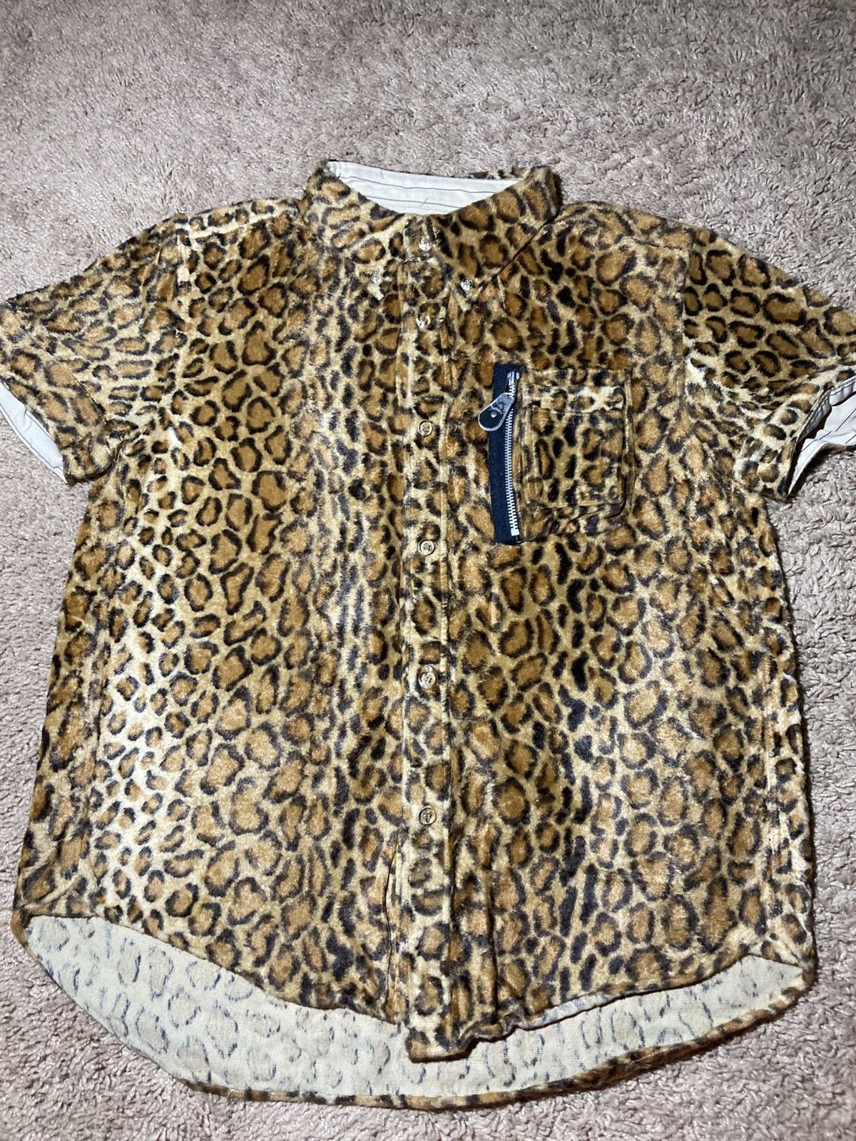 20471120 AW97 20471120 Leopard Button Down Shirt Deep Pile Fleece 90s Size US M / EU 48-50 / 2 - 2 Thumbnail