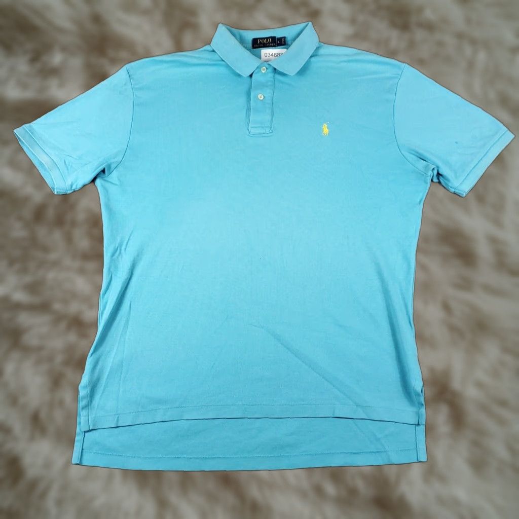 Ralph Lauren Ralph Lauren Polo Shirt Mens Large Blue Pony Casual Short Sleeve Shirt Size US L / EU 52-54 / 3 - 1 Thumbnail