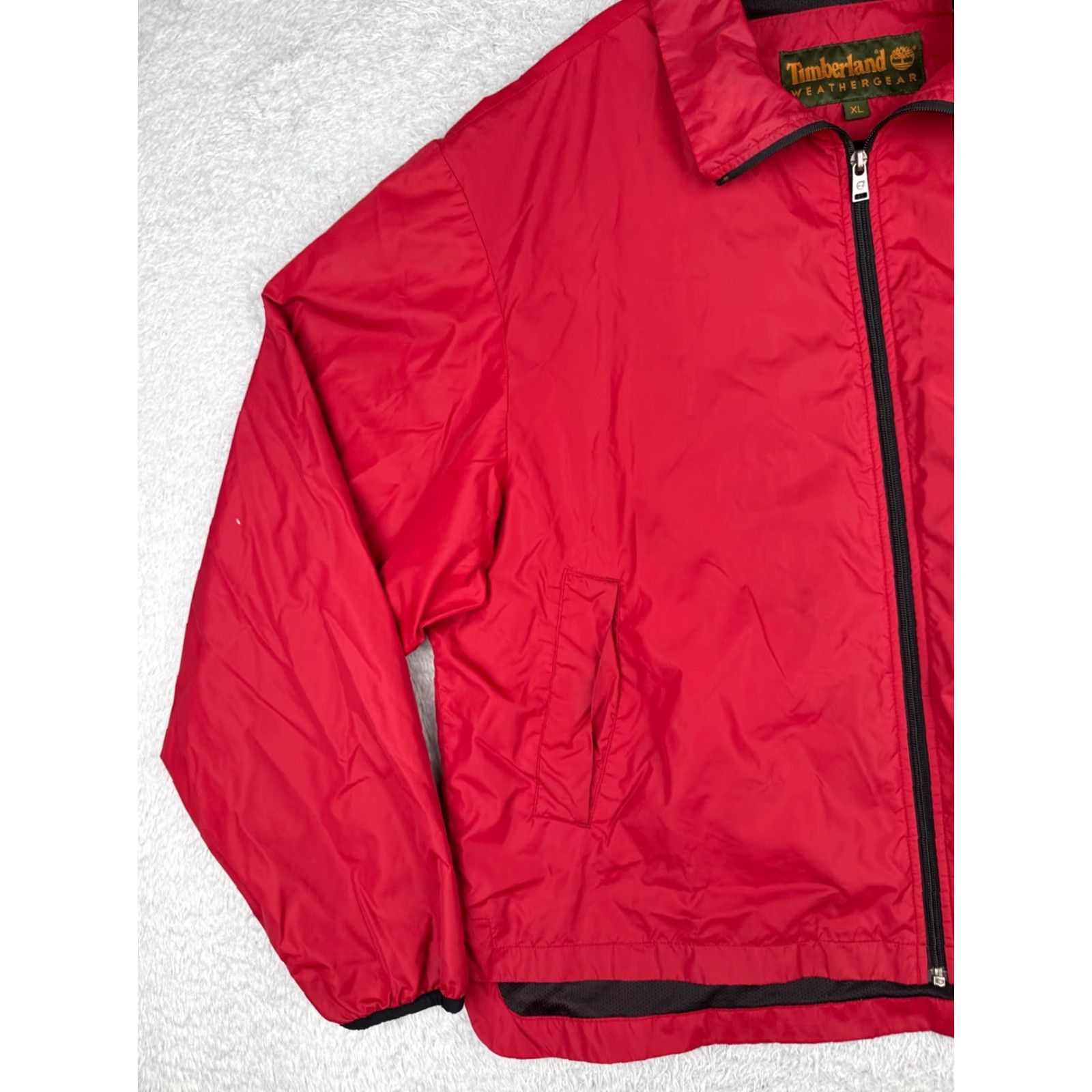 Timberland Timberland Jacket Mens Red Windbreaker Extra Large Full Zip 100% Nylon Shell Size US XL / EU 56 / 4 - 5 Thumbnail