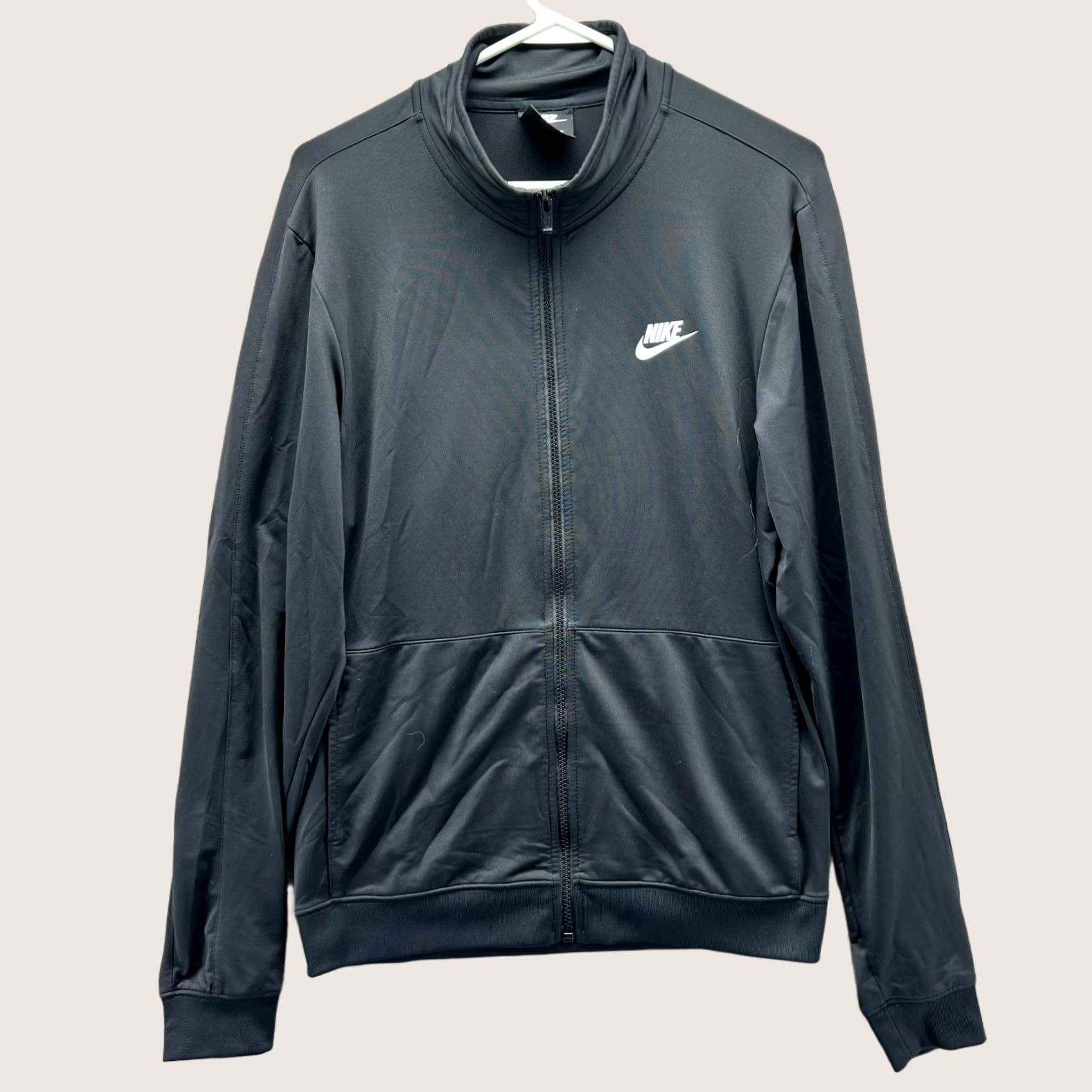 Nike Nike Sweatshirt Womens XL Black Full Zip Swoosh Logo Fleece Athletic Track Knit Size XL / US 12-14 / IT 48-50 - 1 Thumbnail