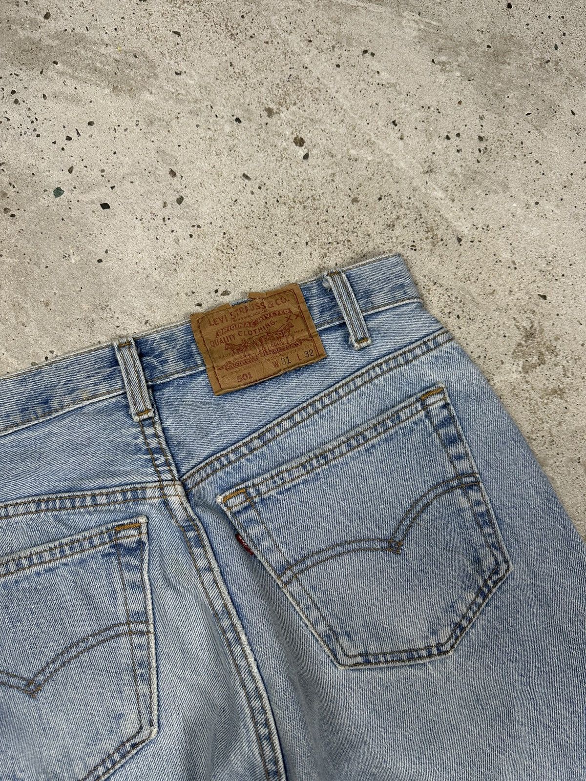 Levi's Vintage 1992 Levi’s 501 Blue Jeans Denim Pants 90s made usa Size US 30 / EU 46 - 20 Thumbnail