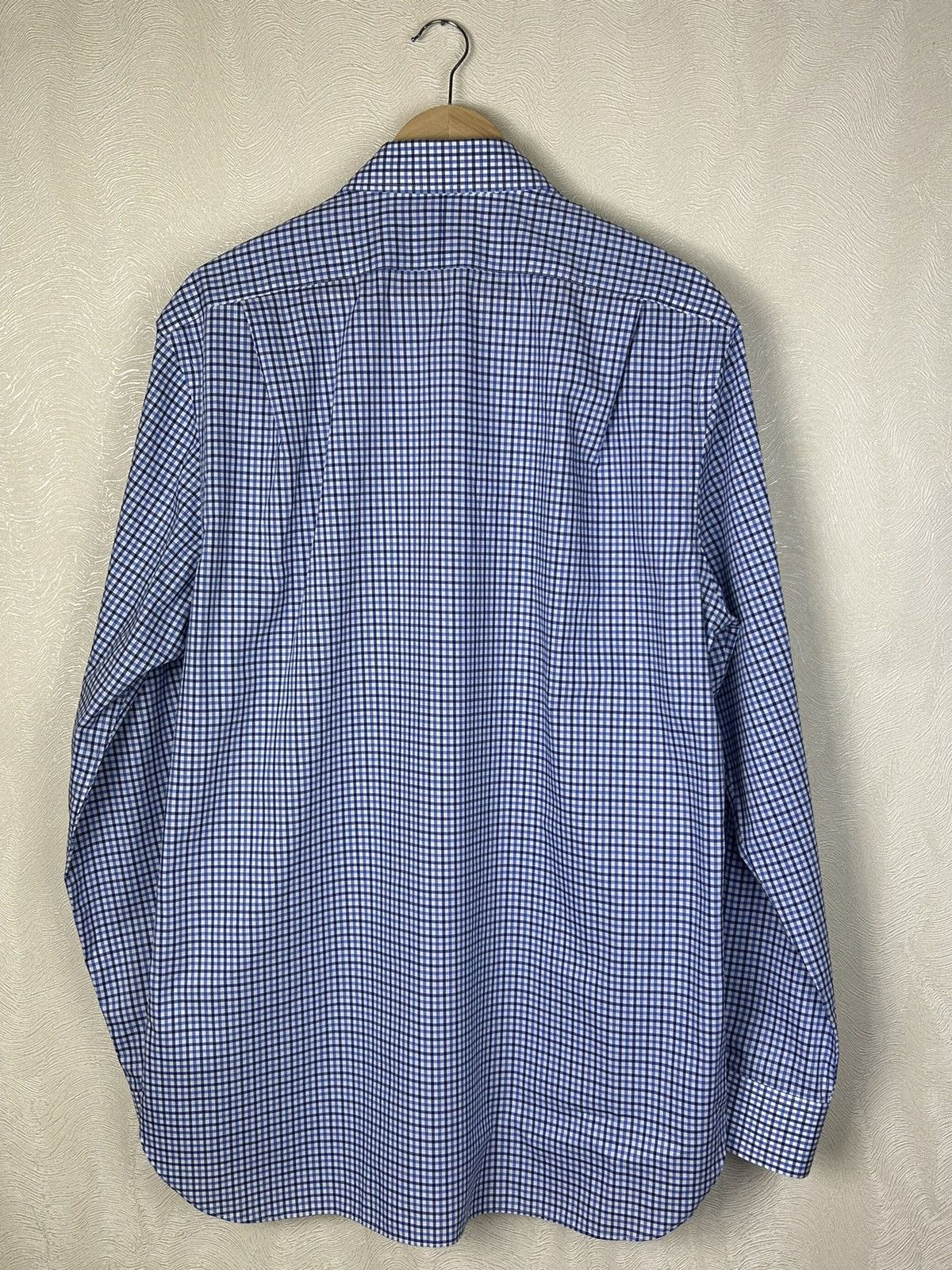 Polo Ralph Lauren Polo Ralph Lauren Blue Check Slim Fit Stretch Shirt Sz XL Size US XL / EU 56 / 4 - 7 Thumbnail