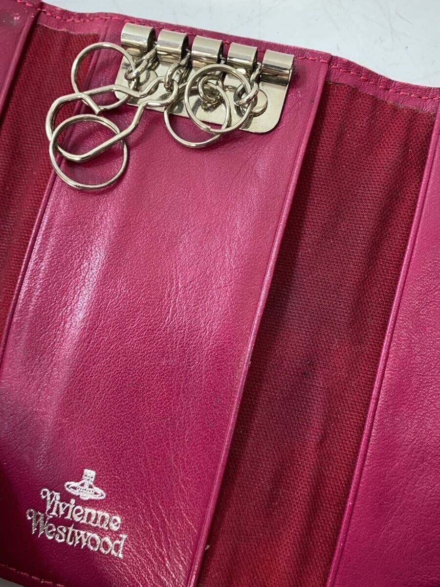 Vivienne Westwood Contrast Stitch Orb Leather Key Case Size ONE SIZE - 6 Thumbnail