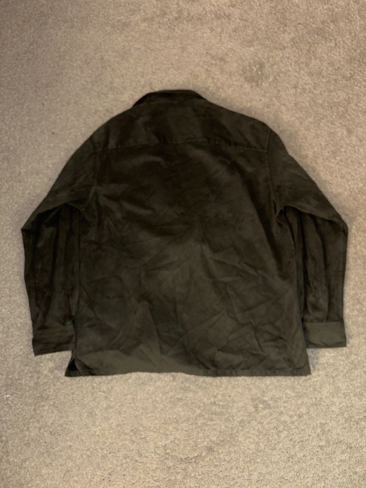 Covington Forest Green Suede Long-Sleeve Button Up Size US M / EU 48-50 / 2 - 2 Thumbnail