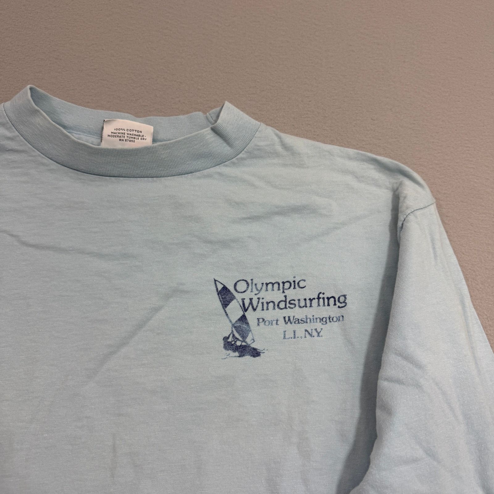 Vintage Vintage Olympic Windsurfing Shirt XL Blue Paper Thin 80s Size US XL / EU 56 / 4 - 5 Thumbnail
