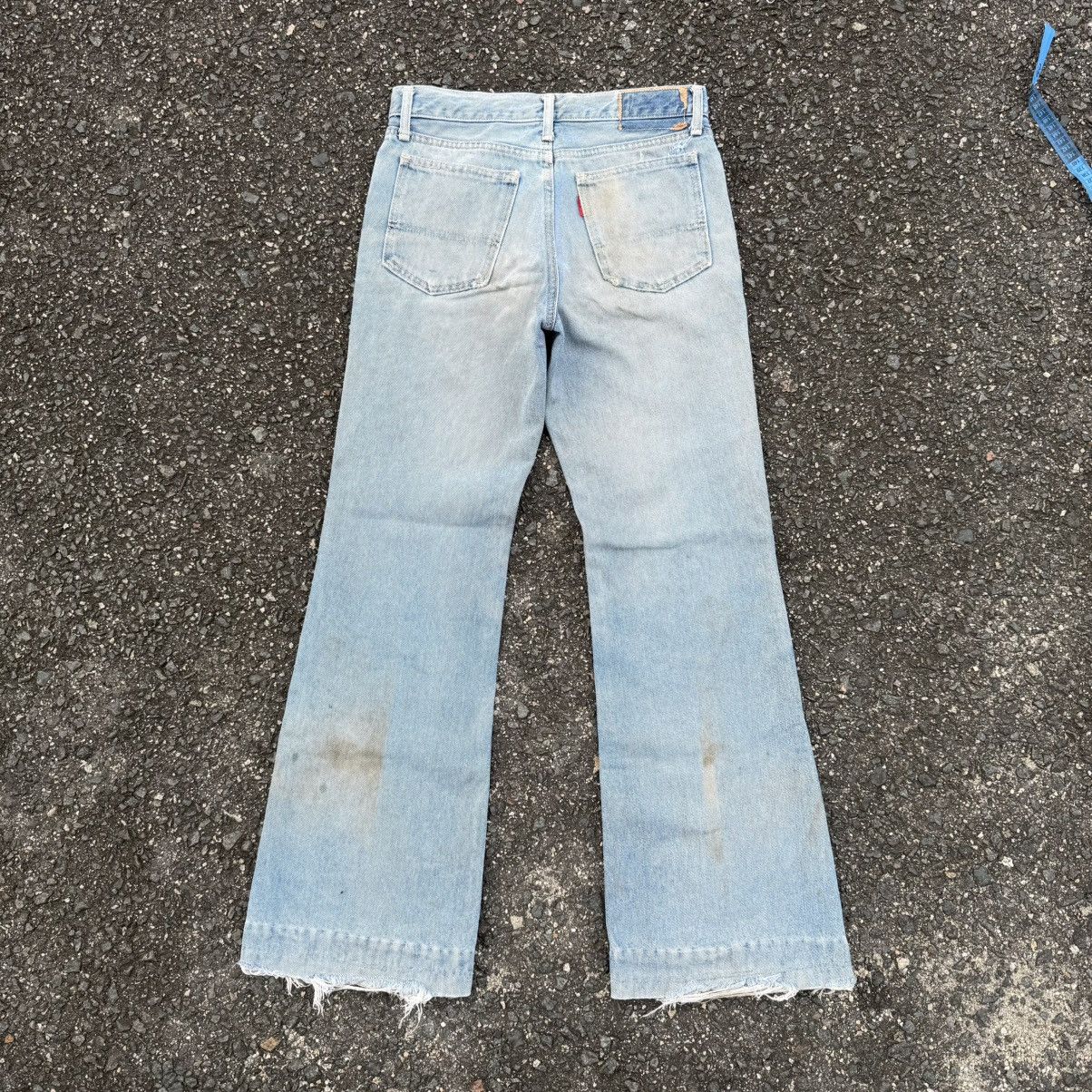 Japan Blue × Jean × Vintage VINTAGE BLUE WAY FLARE FADED RUSTY JEAN DENIM PANTS Size US 30 / EU 46 - 2 Thumbnail