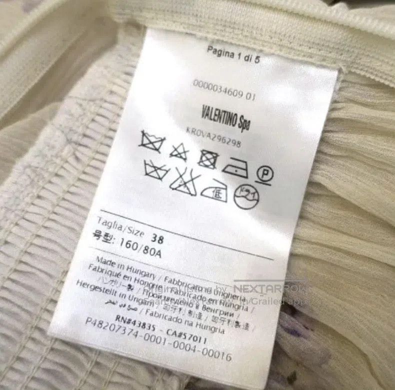 Valentino Valentino Off-white splash silk dress Size S / US 4 / IT 40 - 9 Thumbnail