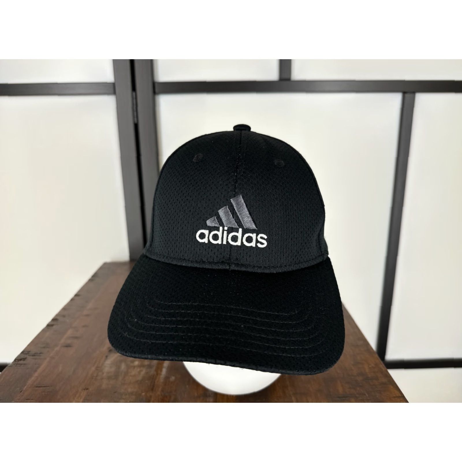 Adidas Adidas Hat Cap Fitted Adult Medium Black Polyester Embroidered A-Flex Golf Hat Cap Mens Size ONE SIZE - 2 Thumbnail