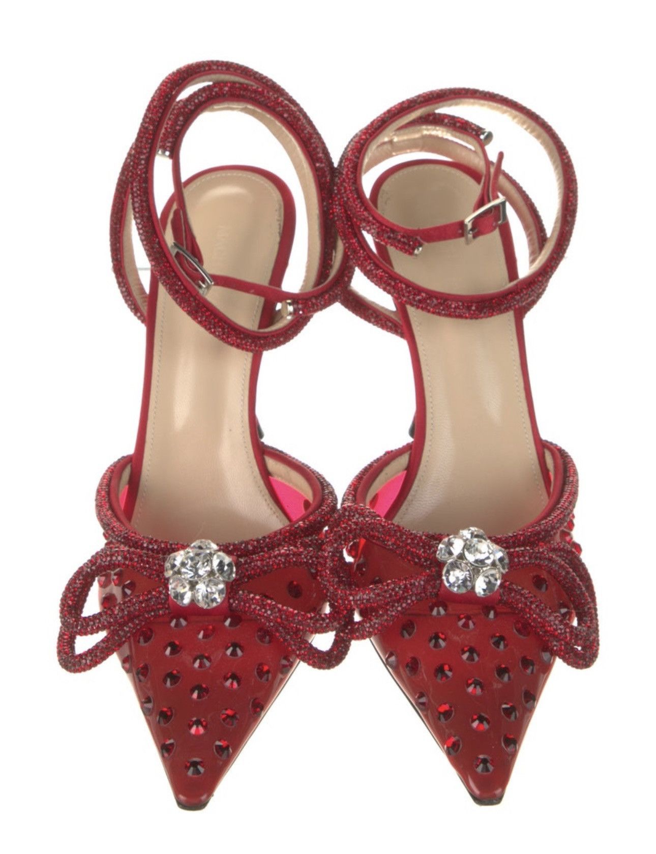 MACH & MACH Mach & Mach double bow red pumps Size US 10 / IT 40 - 2 Thumbnail