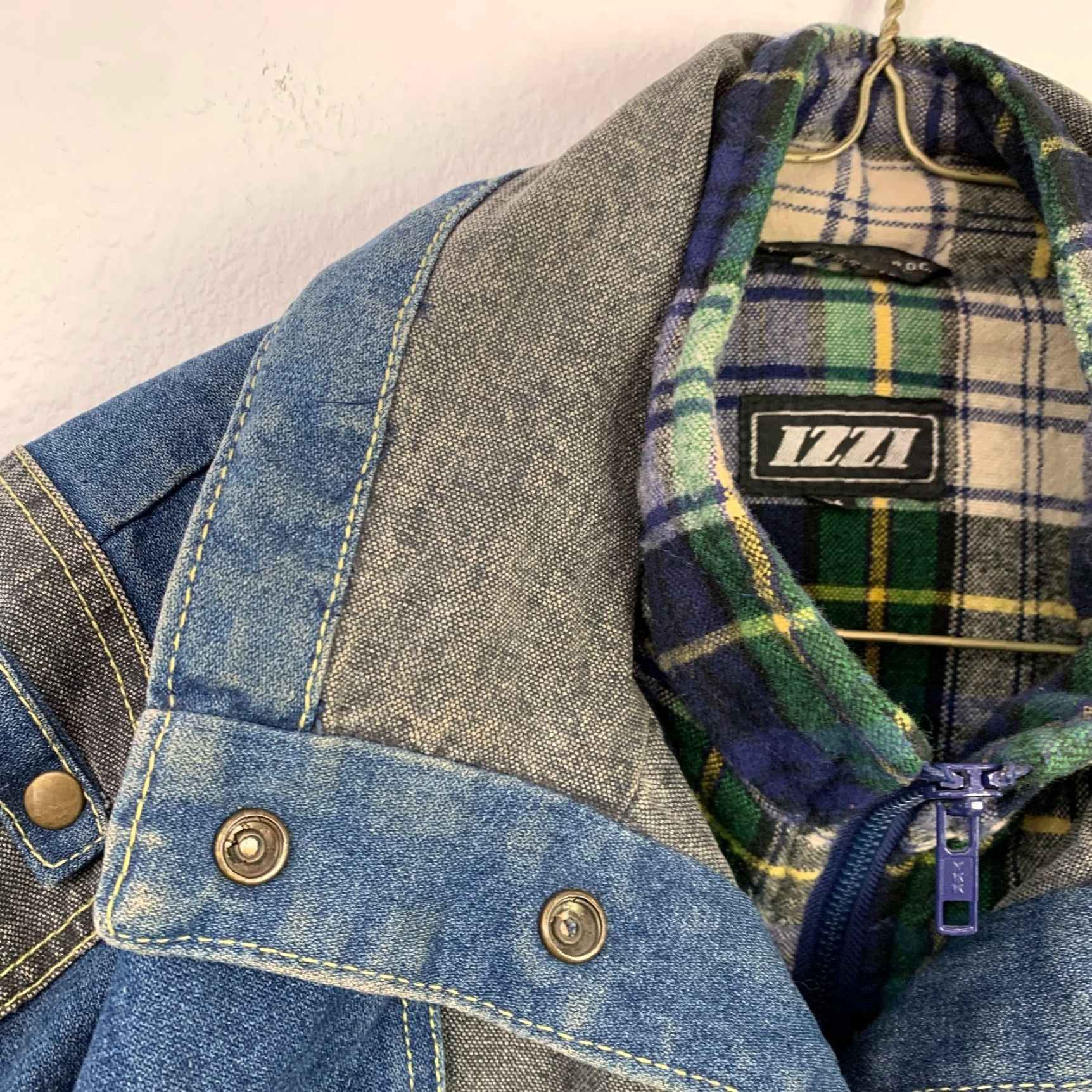 Denime VINTAGE IZZI Denim Jacket Womens Medium Jacket Size 32" / US 10 / IT 46 - 3 Thumbnail
