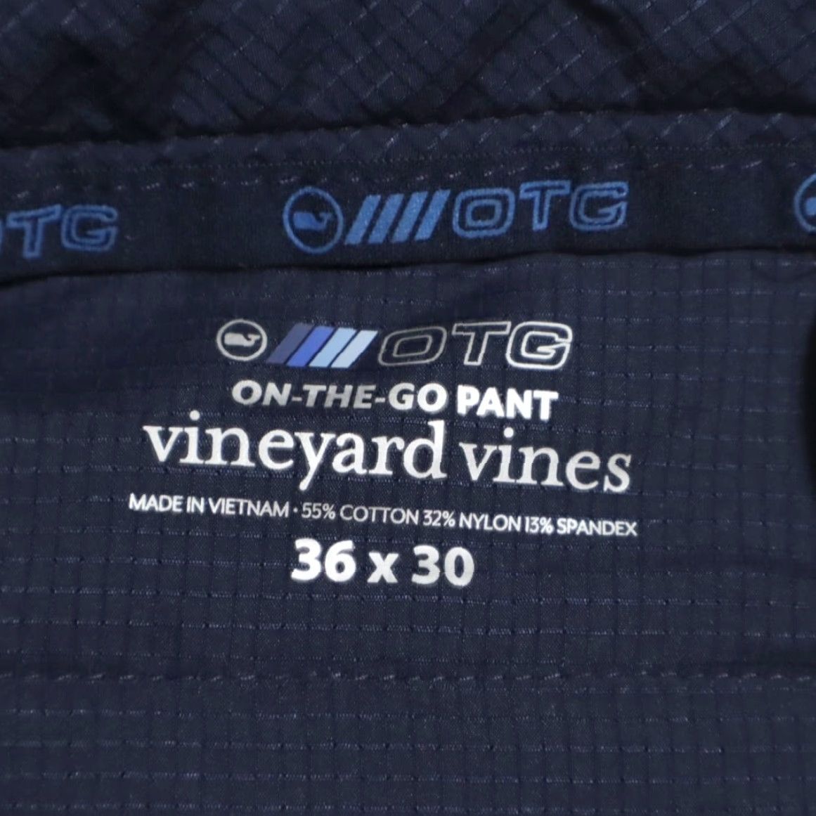 Vineyard Vines Vineyard Vines High Stretch OTG Performance Pants Navy Blue Men's 36 Chino Regular Fit Cotton Blend 36 Regular Mens Size US 36 / EU 52 - 5 Thumbnail
