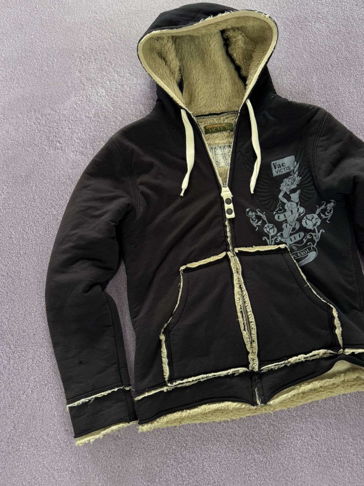 If Six Was Nine Y2K Vintage 00s Distressed Faux Fur Hoodie Size US M / EU 48-50 / 2 - 4 Thumbnail