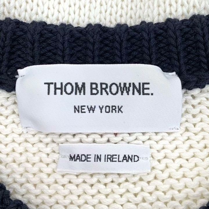 Thom Browne Thom Browne White Classic Four-Bar Knit Top Size US XS / EU 42 / 0 - 5 Thumbnail