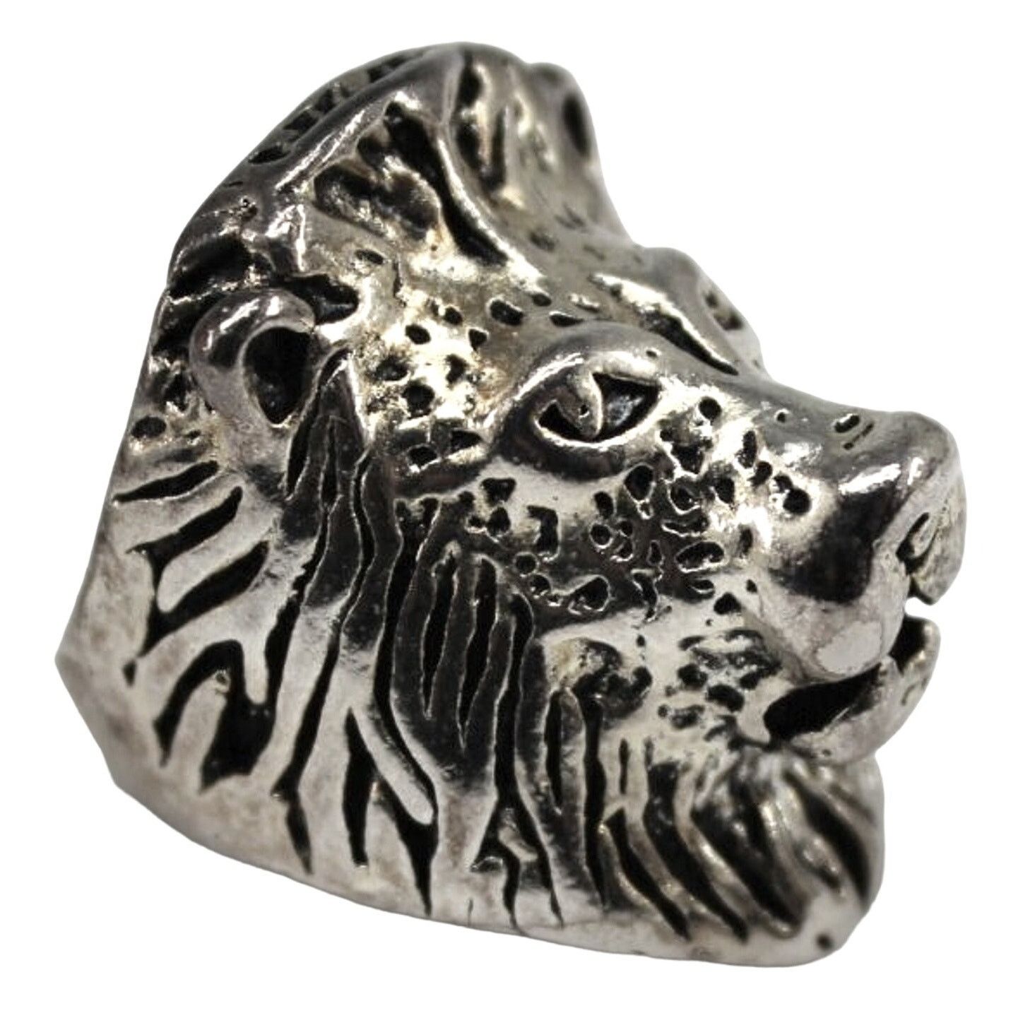 Other Rustic Lion's Head Ring • Leo • 3D Silvertone •Size 7.5 • 1" Size ONE SIZE - 1 Thumbnail
