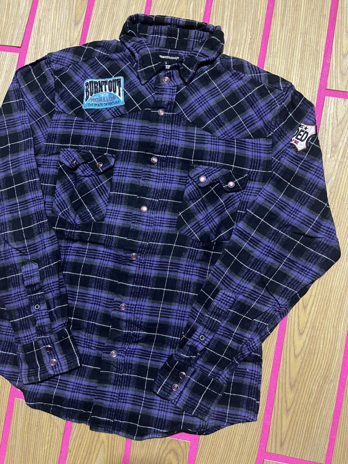 semanticdesign Y2K SEMANTIC DESIGN long sleeve shirt with checkered motif Size US L / EU 52-54 / 3 - 2 Thumbnail