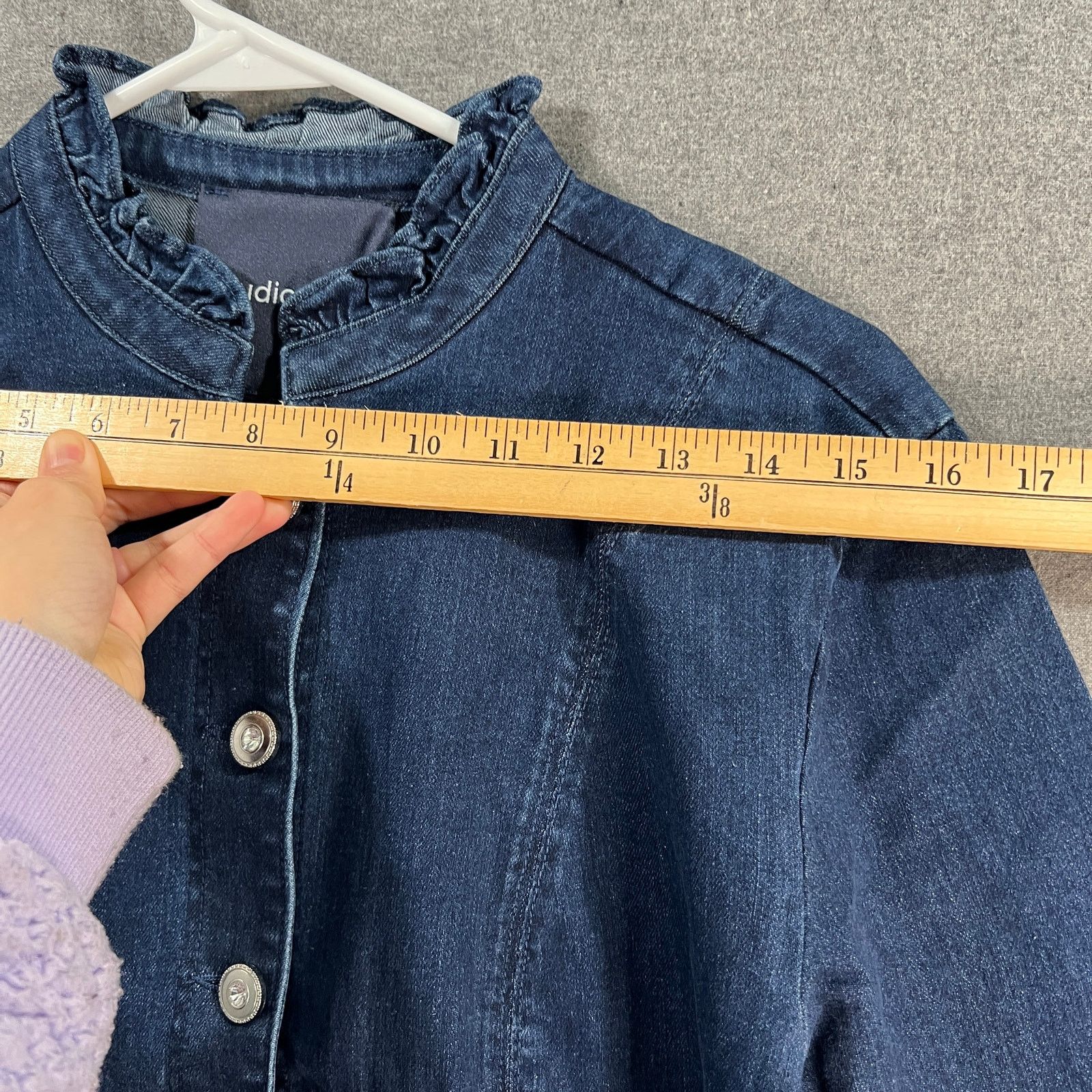 Other Studio Park x Jane Treacy Denim Jacket Size S Dark Wash Size S / US 4 / IT 40 - 6 Thumbnail