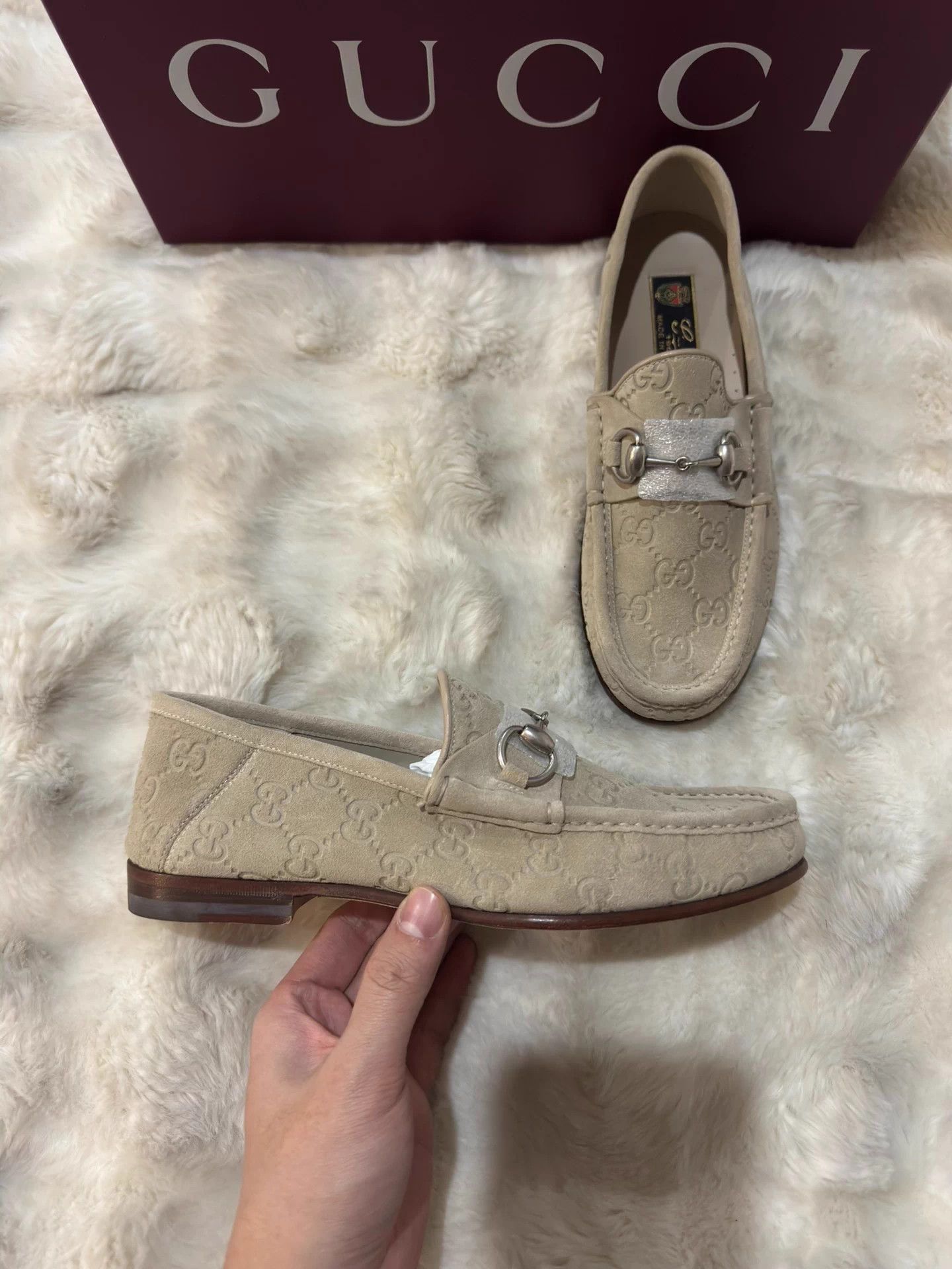 Gucci Gucci All Over Print Suede Loafer 39/5 Size US 7.5 / IT 37.5 - 3 Thumbnail