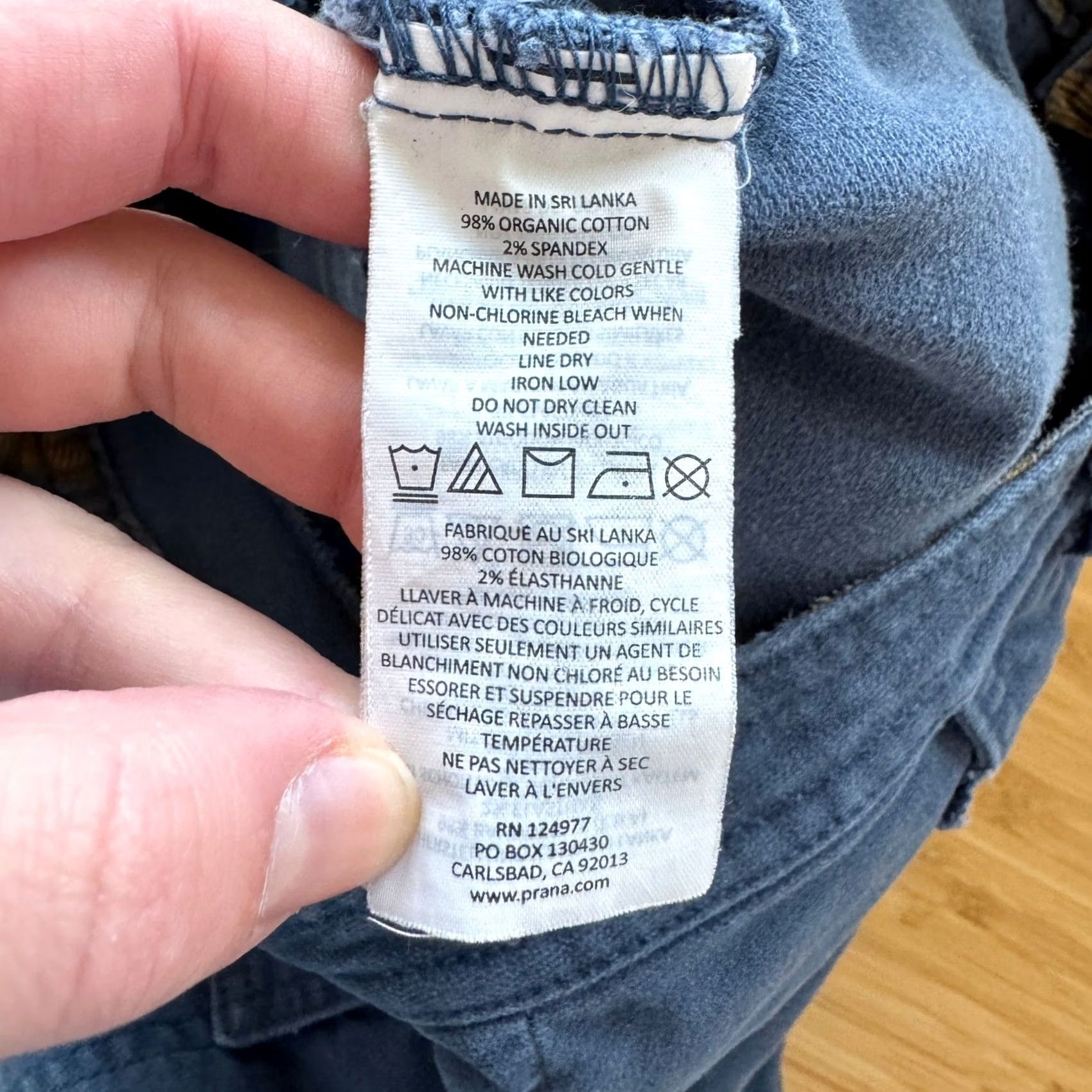 Prana Prana Nikit Cargo Pants Womens Size 2 Blue Organic Cotton Blend Casual Hike Size 26" / US 2 / IT 38 - 4 Thumbnail