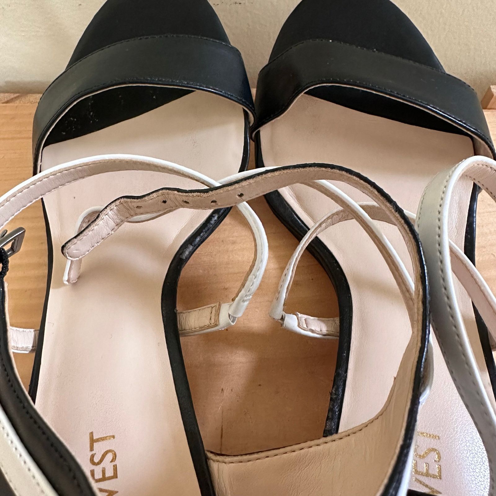 Nine West NINE WEST Cross Ankle Straps Open Toe Mid Heel Women's 7.5M Size US 7.5 / IT 37.5 - 8 Thumbnail