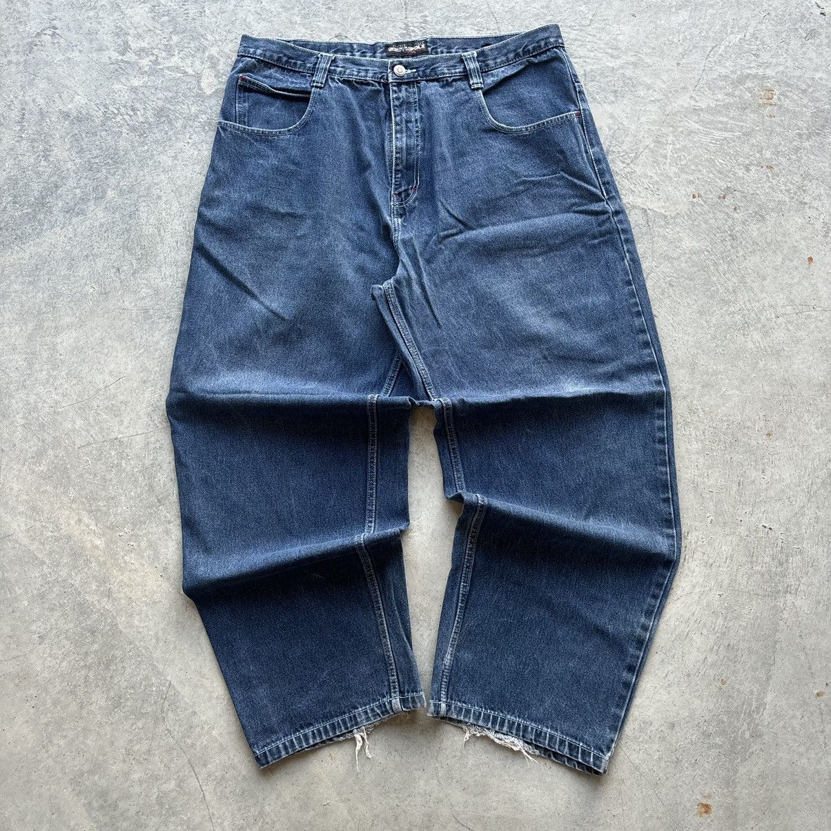 パンツ red tab w34 southpole affliction jnco JNCO Y2k Affliction Southpole Red Tab Baggy Jeans | Grailed