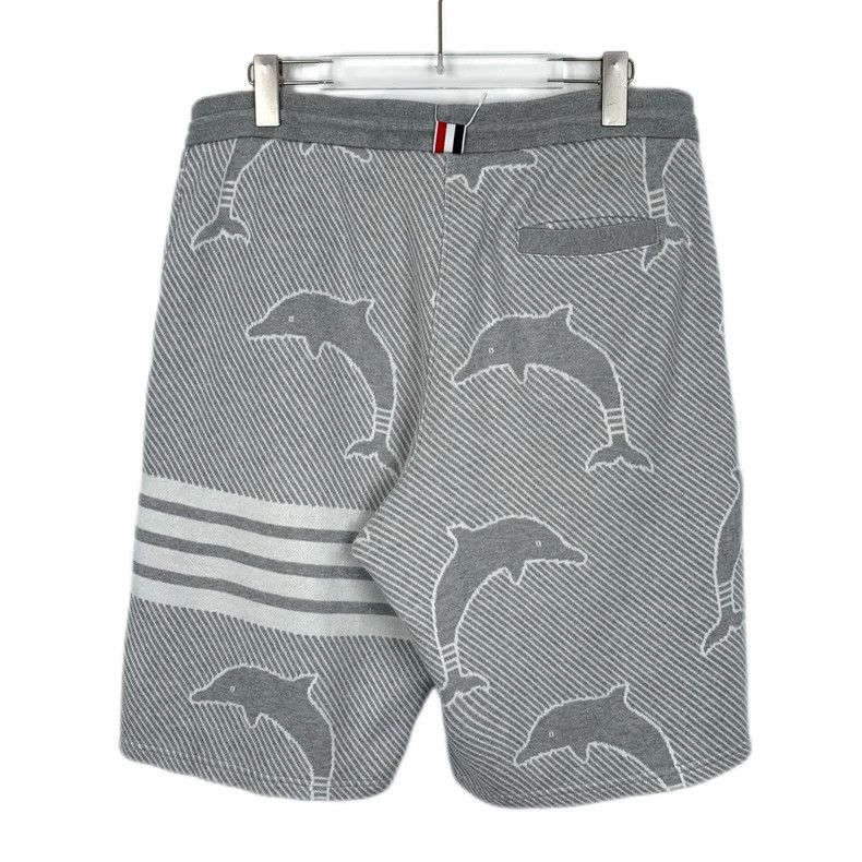 Thom Browne Thom Browne Size 4 Gray classic four-bar dolphin print cot Size US 30 / EU 46 - 2 Thumbnail