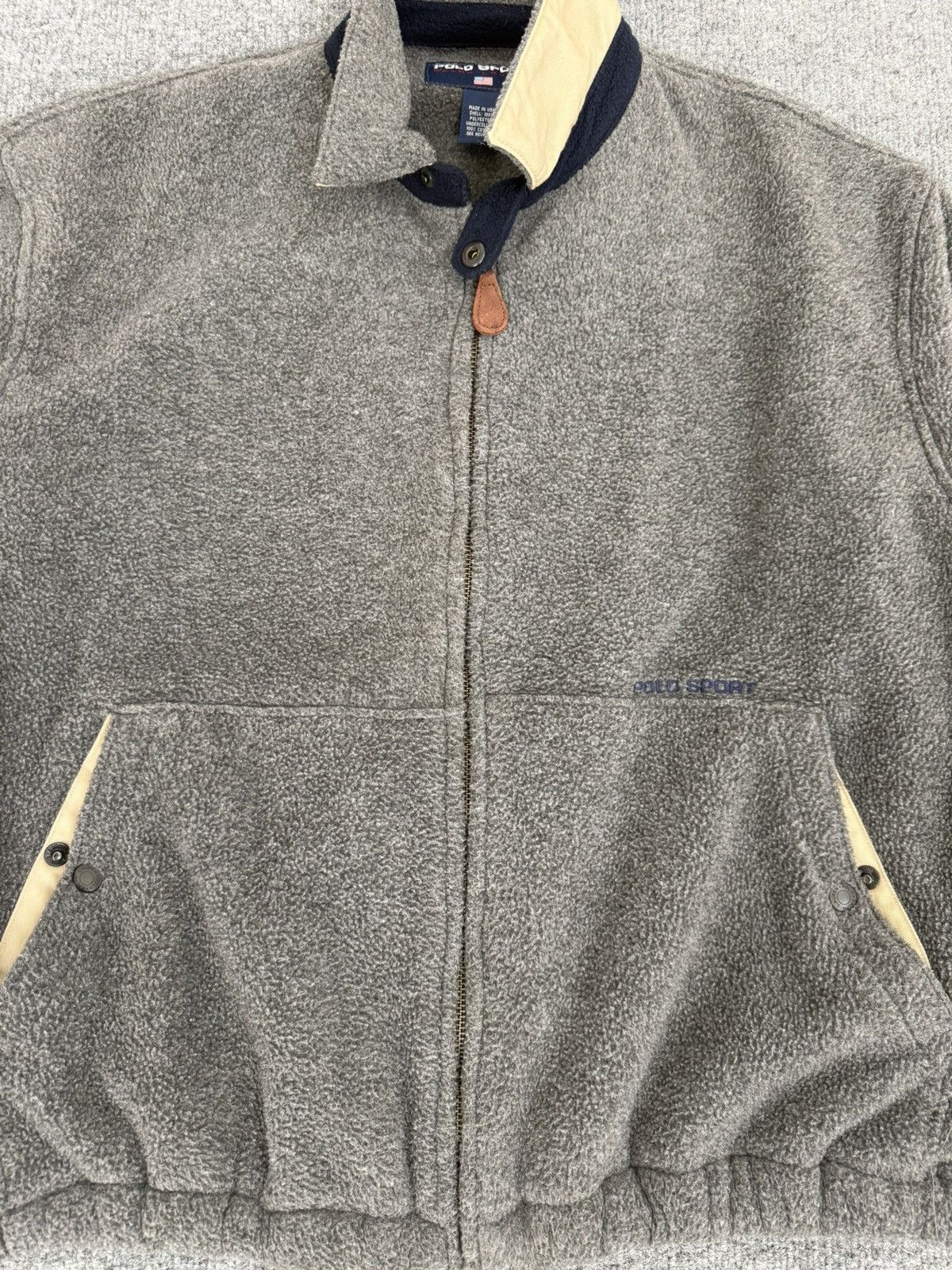 Polo Ralph Lauren Vintage Polo Sport Fleece Jacket USA Made Gray Size US L / EU 52-54 / 3 - 2 Thumbnail
