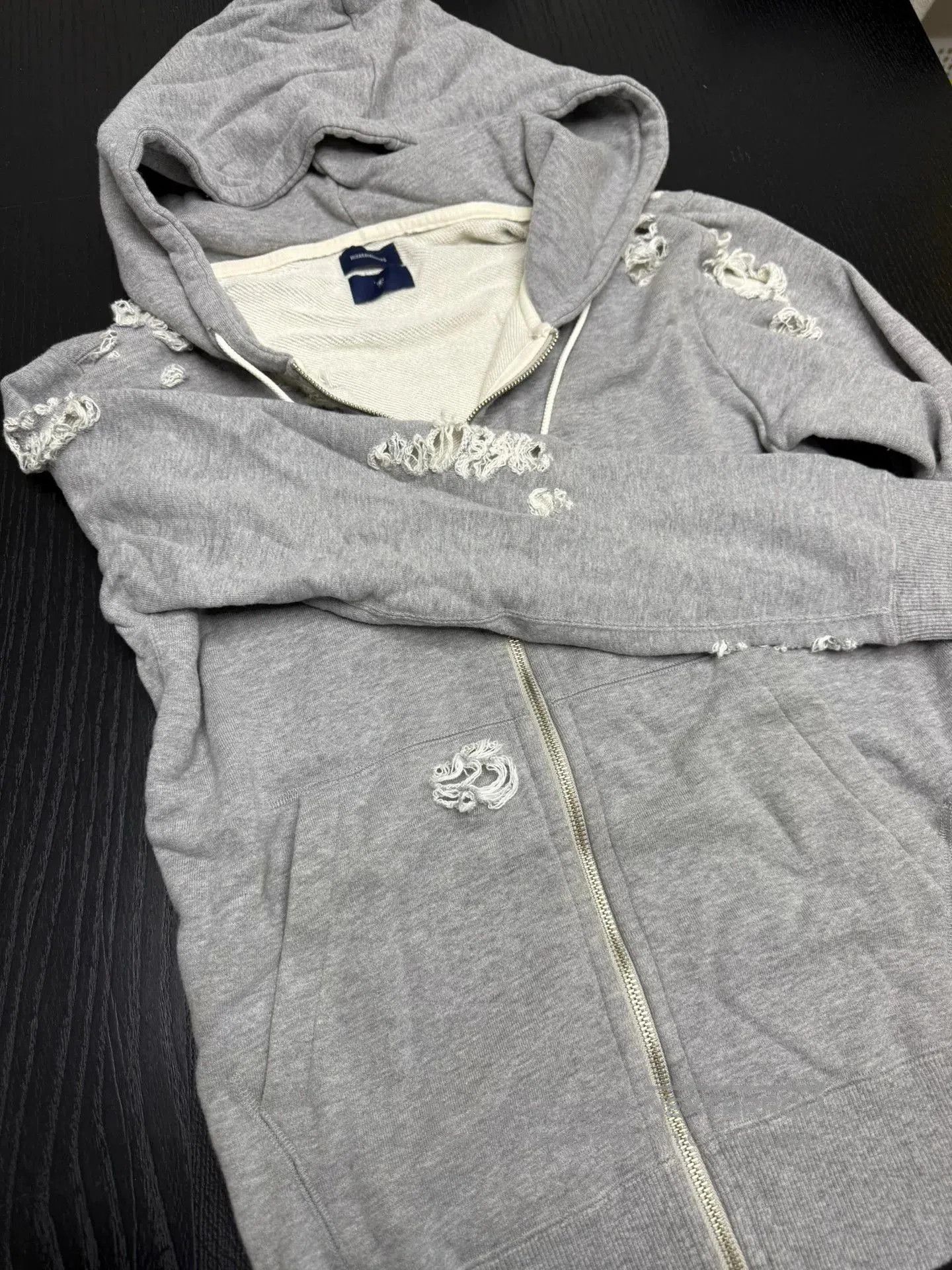 Maison MIHARA YASUHIRO Mihara Yasuhiro Distressed Hoodie Jacket. Size US S / EU 44-46 / 1 - 5 Thumbnail