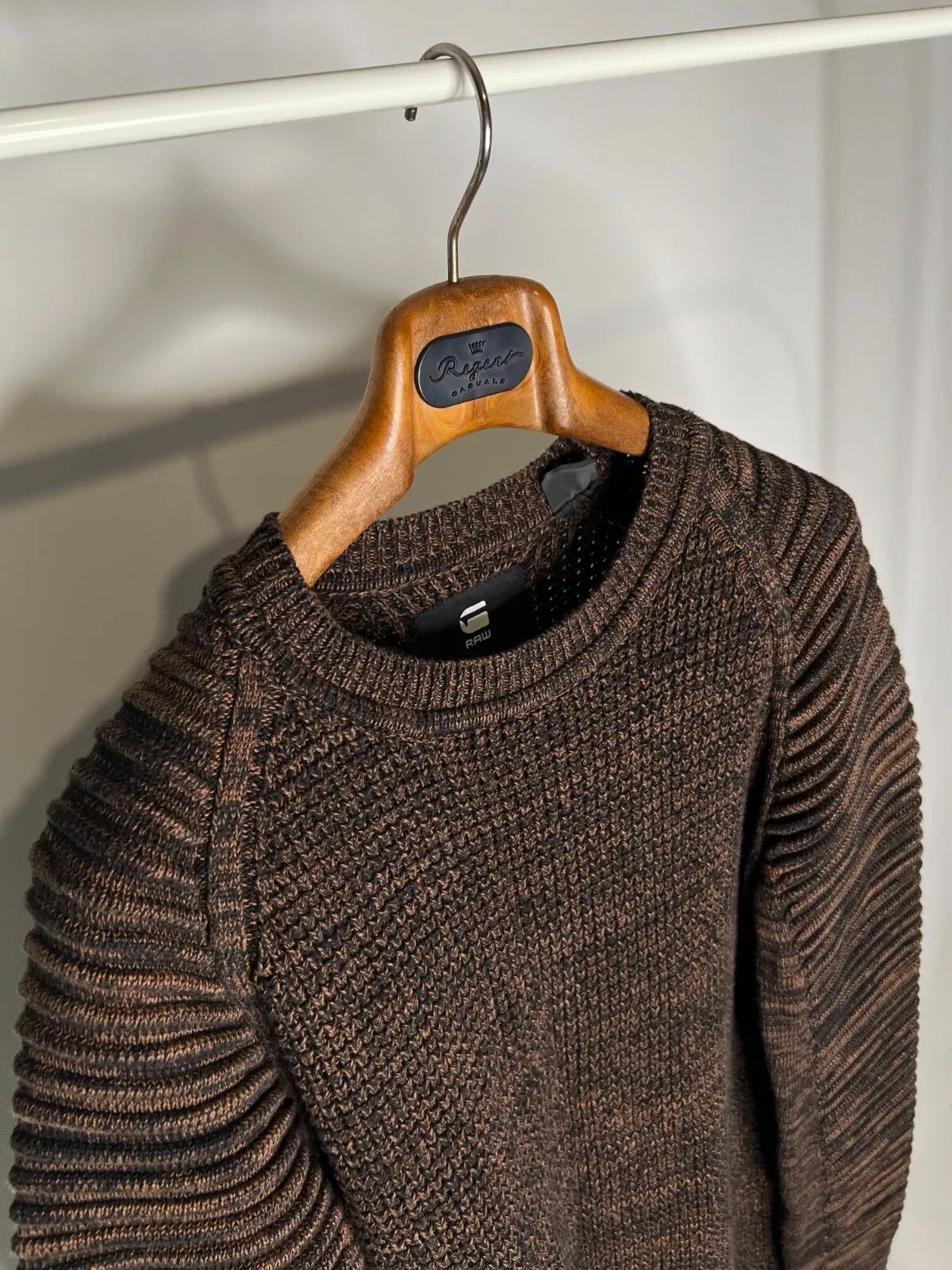 G-Star G-Star RAW Suzaki R Knit Tapered Brown Melange Sweater Size US L / EU 52-54 / 3 - 7 Thumbnail