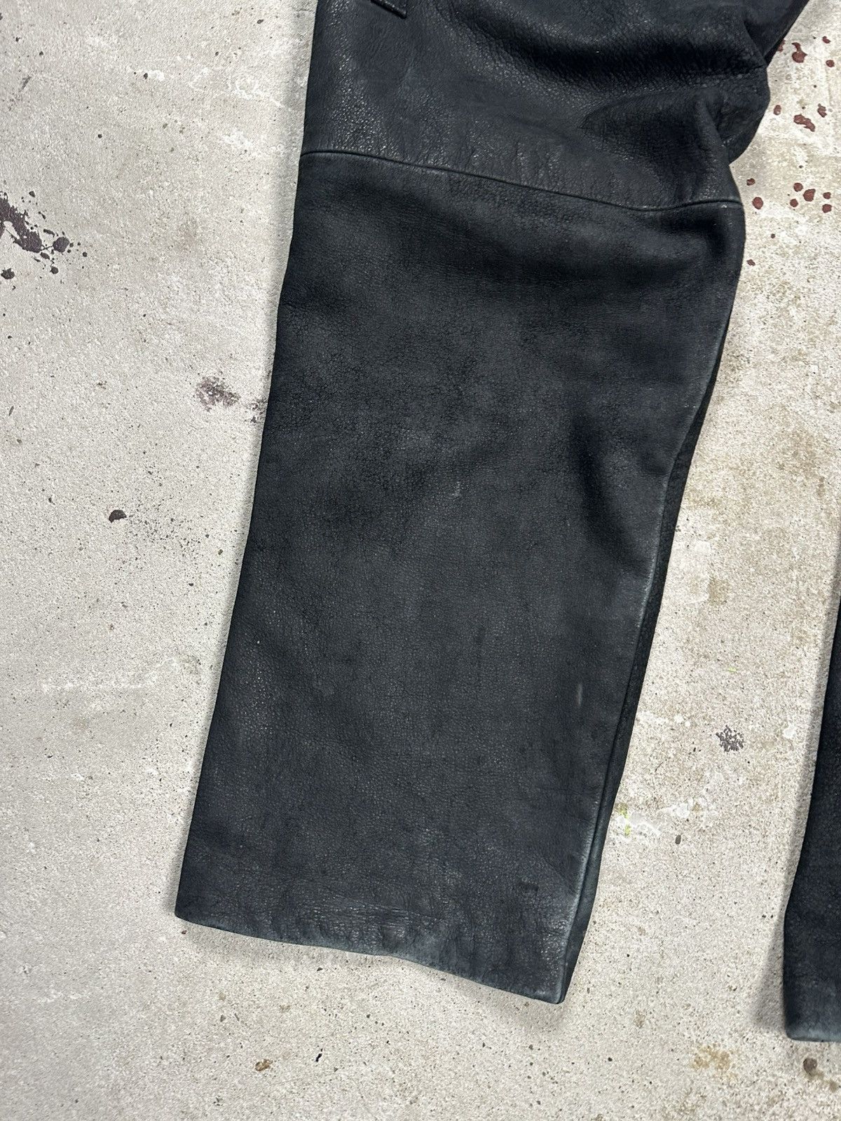 Other Vintage 90s Black Genuine Leather Cargo Baggy Pants Size US 38 / EU 54 - 11 Thumbnail