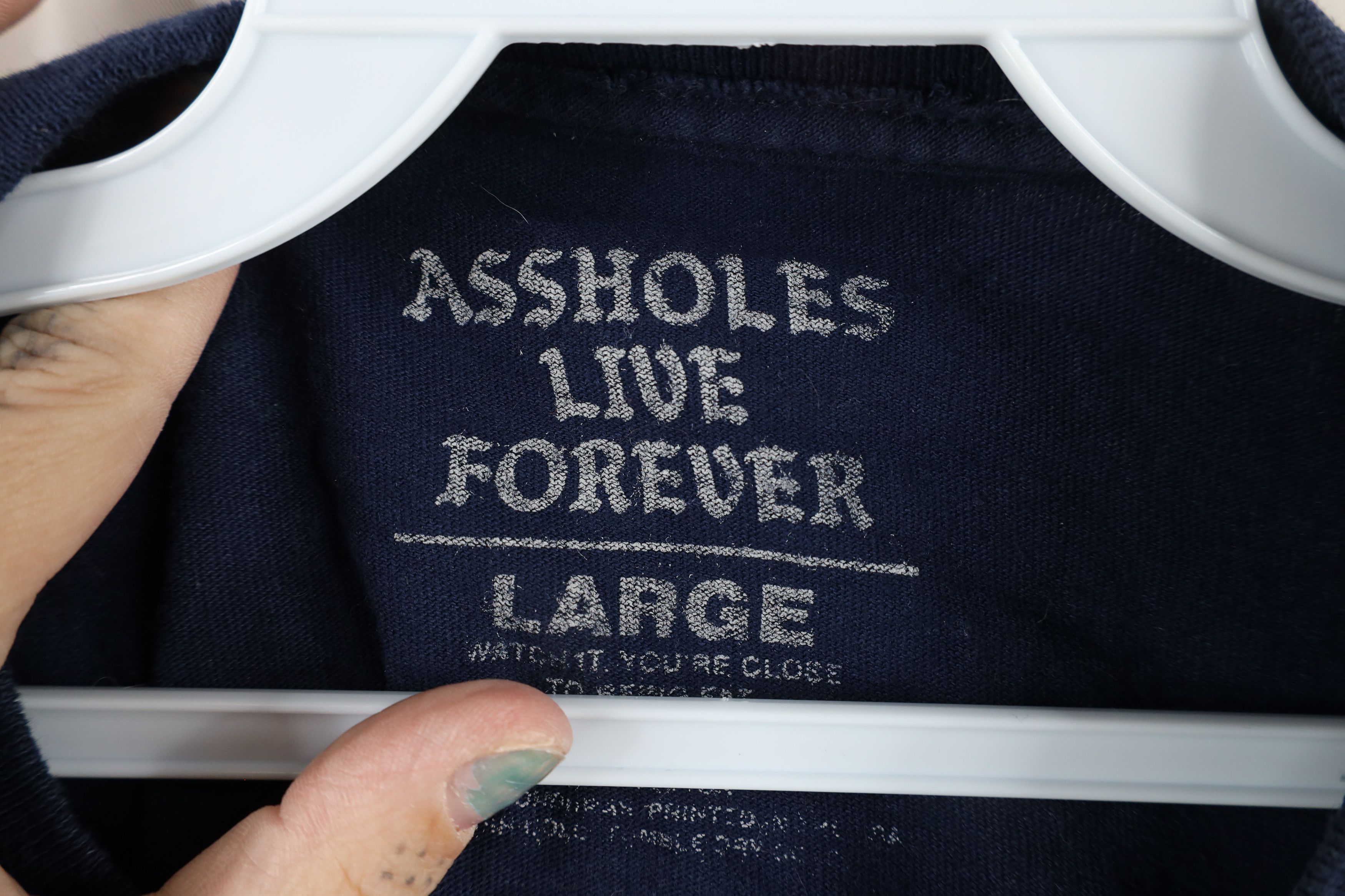 Vintage Streeetwear Assholes*s Live Forever Grim Reaper T-Shirt Size US L / EU 52-54 / 3 - 6 Thumbnail