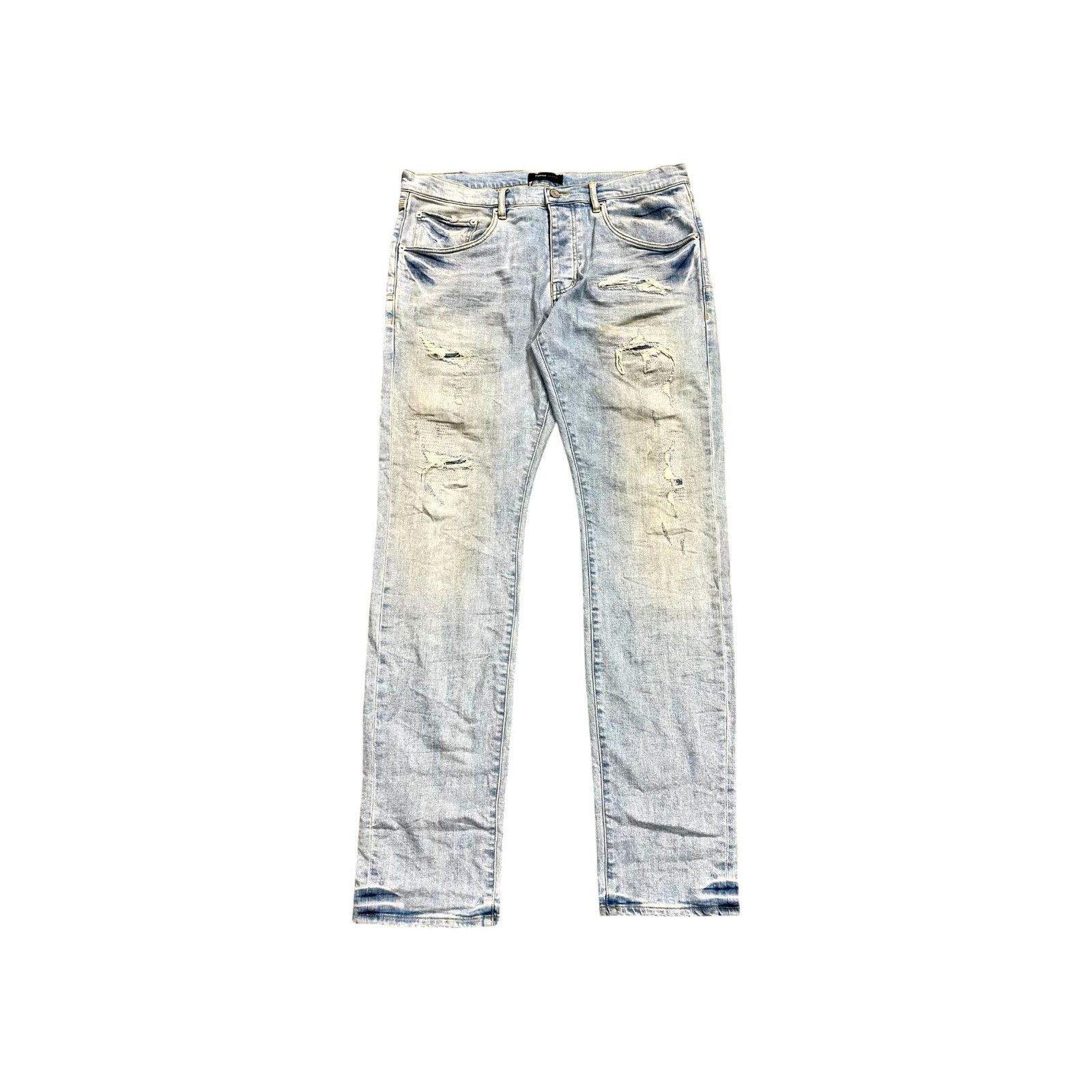 Purple Brand Purple Brand Patchwork Light Wash Jeans Size US 36 / EU 52 - 1 Thumbnail