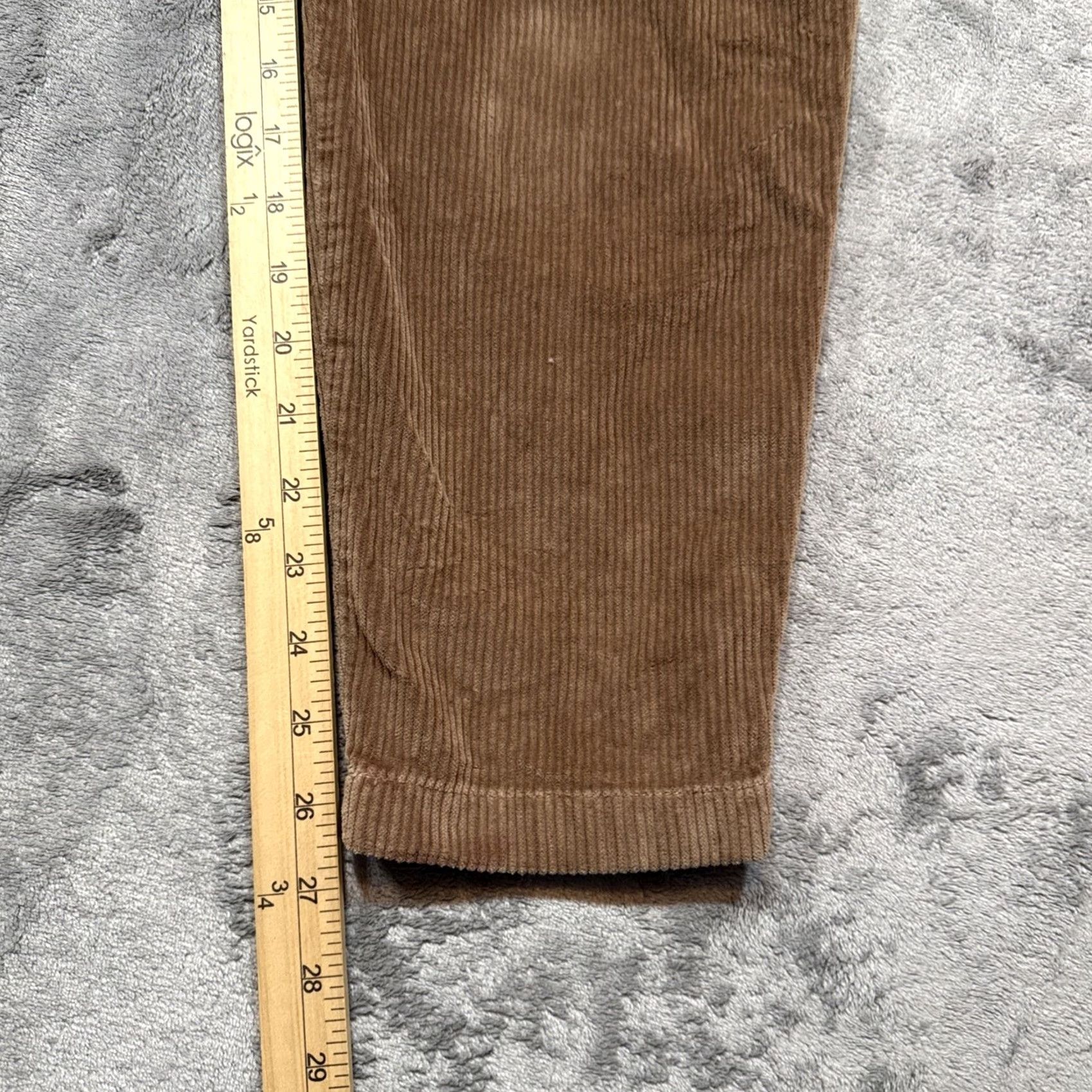 James Perse James Perse Pants Mens S Brown Corduroy Pull On Stretch Casual Preppy Chino Tapered Inseam 27 Pocket Regular Rise Mid Fabric Corduroy Size US 29 - 5 Thumbnail