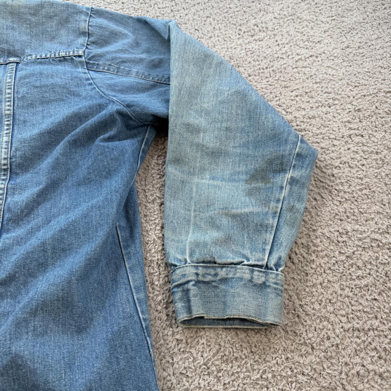 Other Vintage 90s Denim Shirt Jacket Faded ICrew JCPenney Era L Size US L / EU 52-54 / 3 - 7 Thumbnail